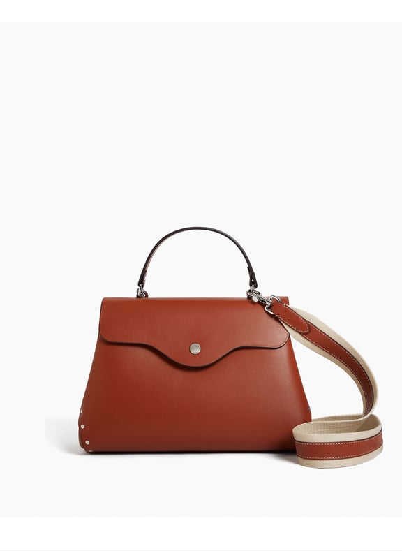 Sac à main moyen modèle sans couture en cuir lisse Marron by LE TANNEUR LE TANNEUR Sac à main moyen modèle sans couture en cuir lisse Marron