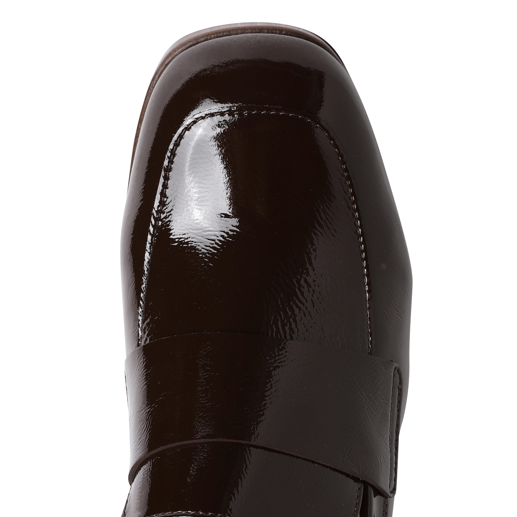 Mocassins en cuir verni violette MAISON 123 Marron