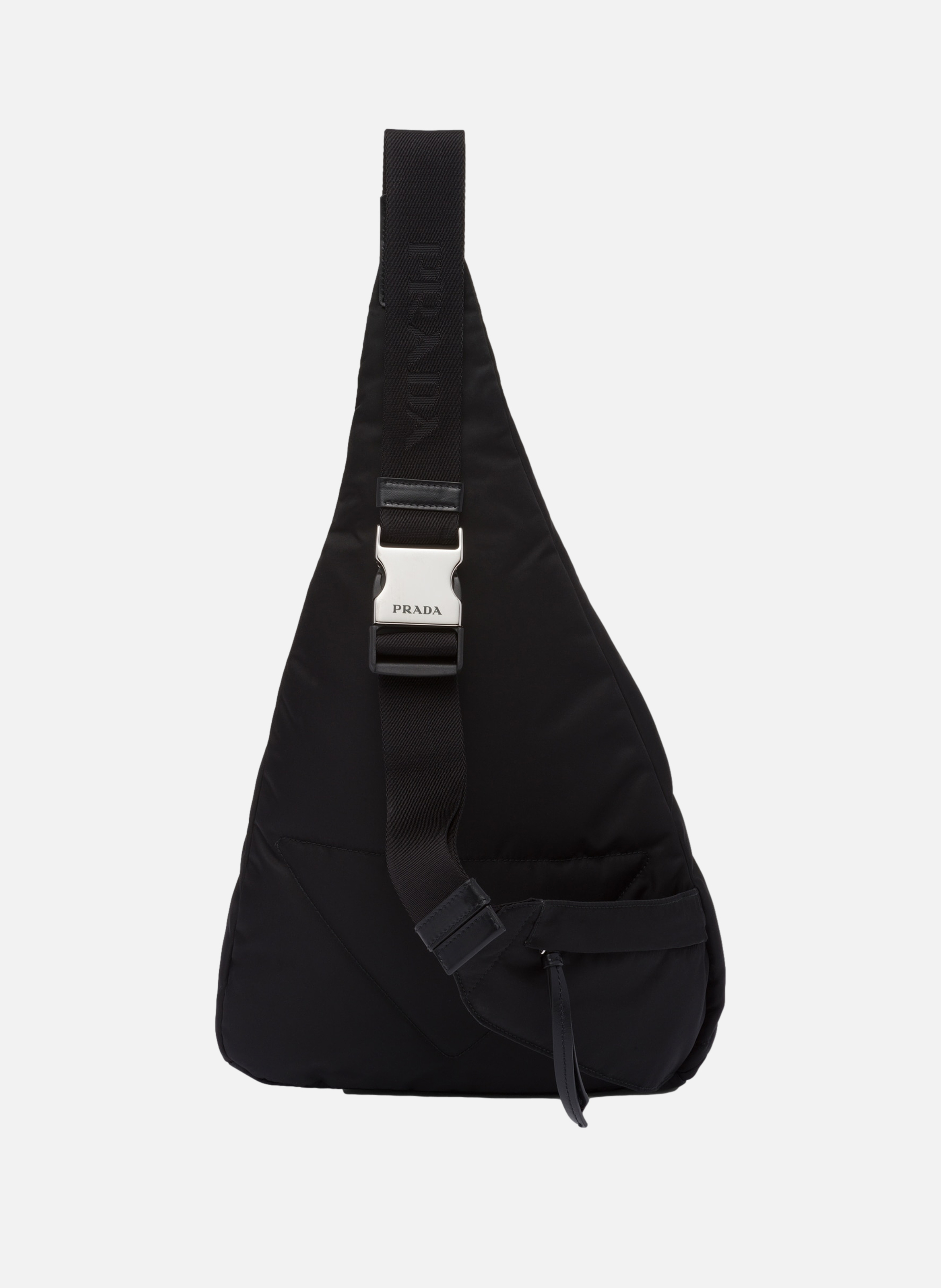 Sac à dos en re-nylon et cuir PRADA Noir