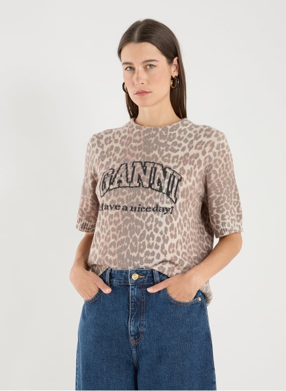 Pull sans manches à motif Multicolore by GANNI GANNI Pull sans manches à motif Multicolore