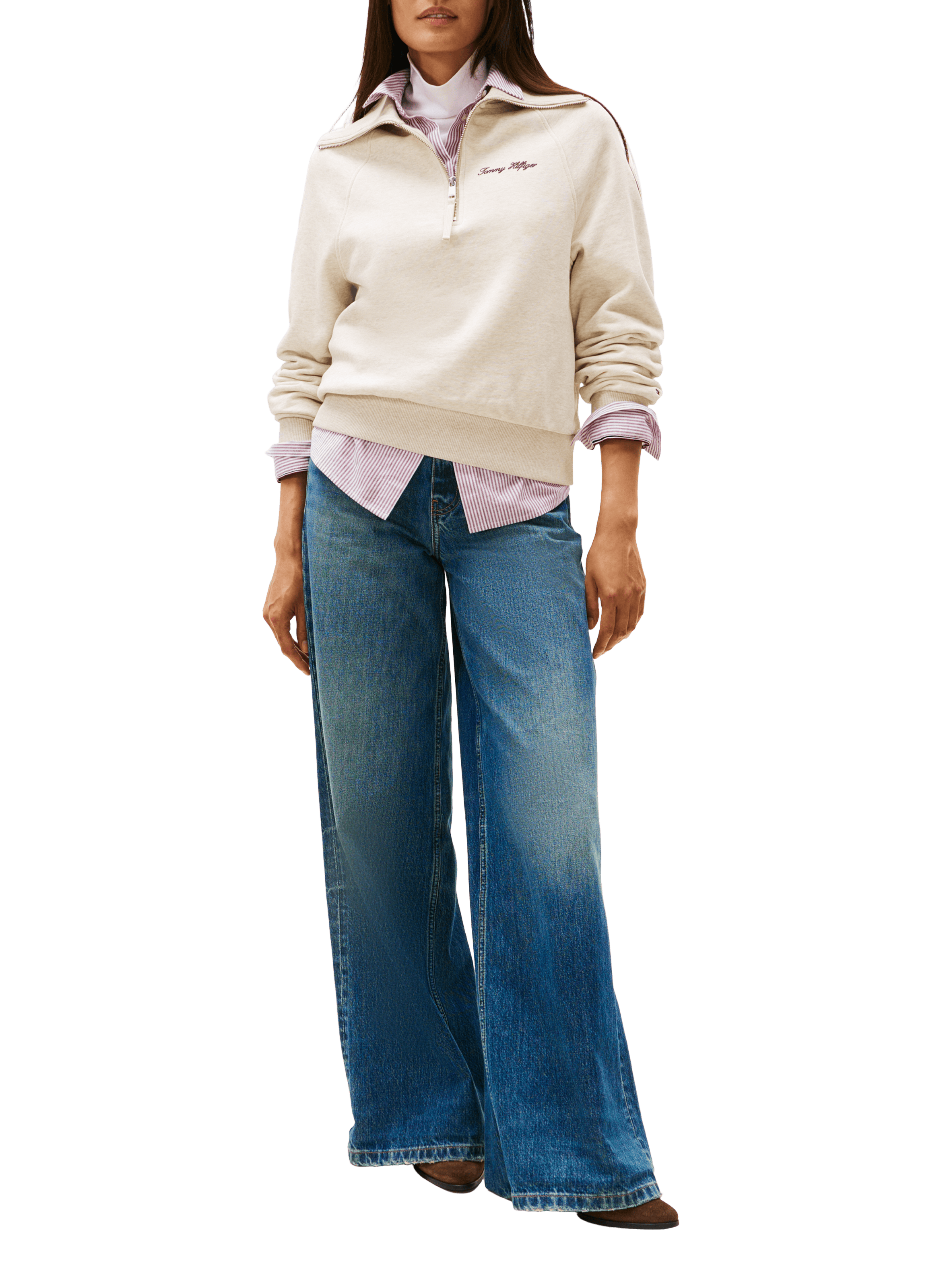 Cotton bomber jacket TOMMY HILFIGER Beige