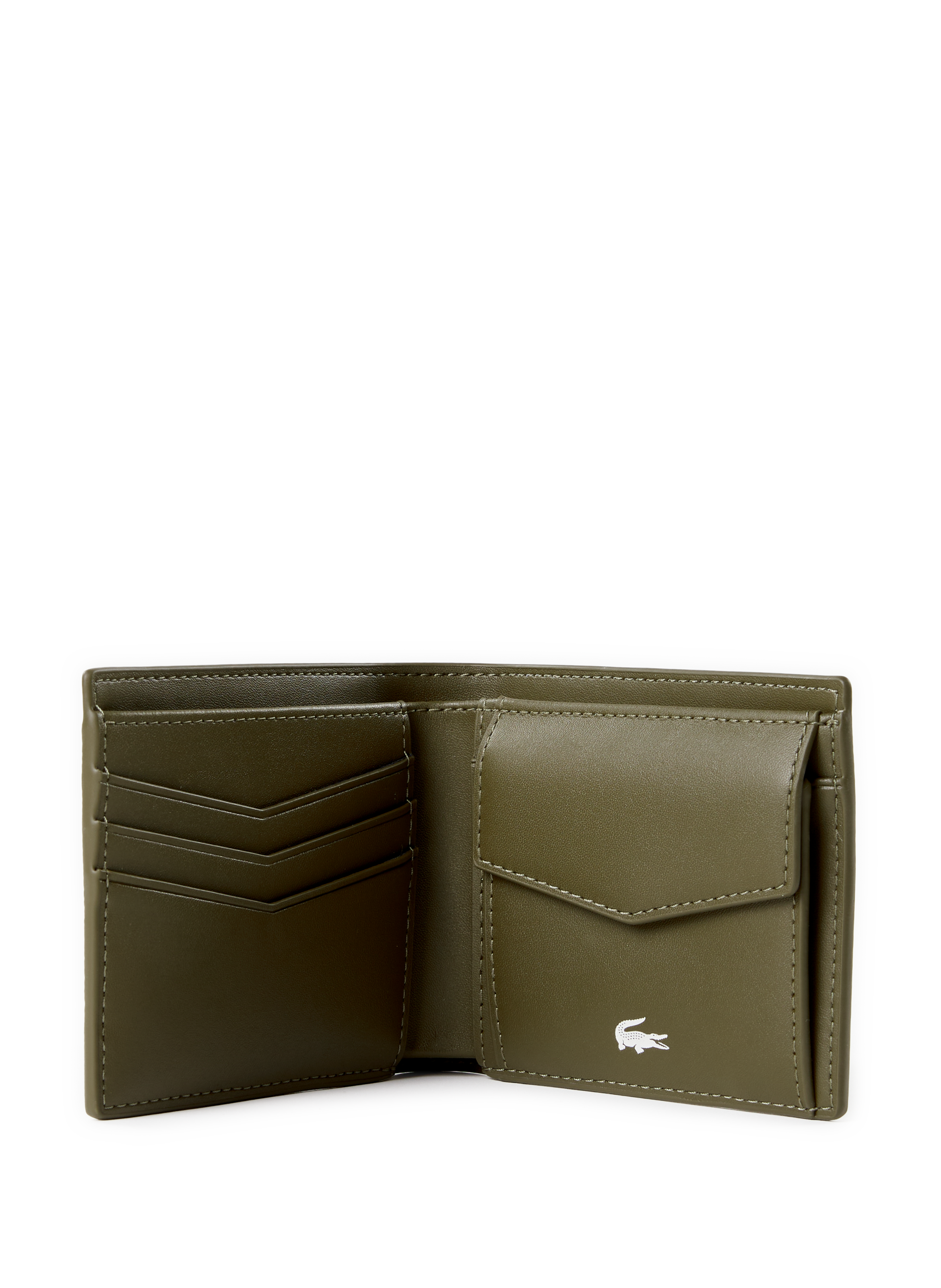  Leather wallet LACOSTE Khaki