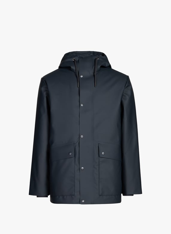 Parka droite à capuche | Bleu by RAINS Parka droite à capuche Bleu