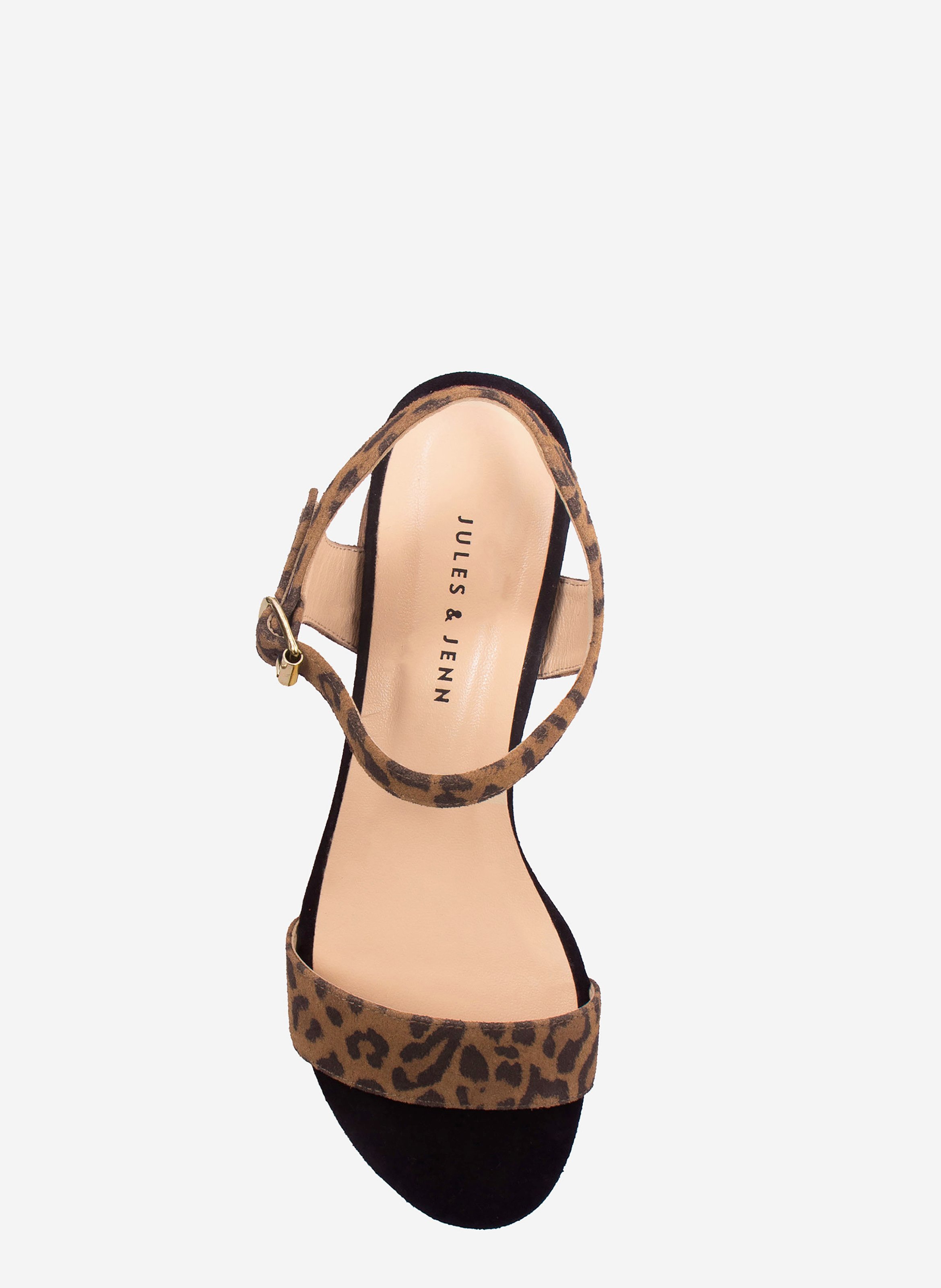 Sandales moyen talon cuir daim JULES & JENN Multicolore