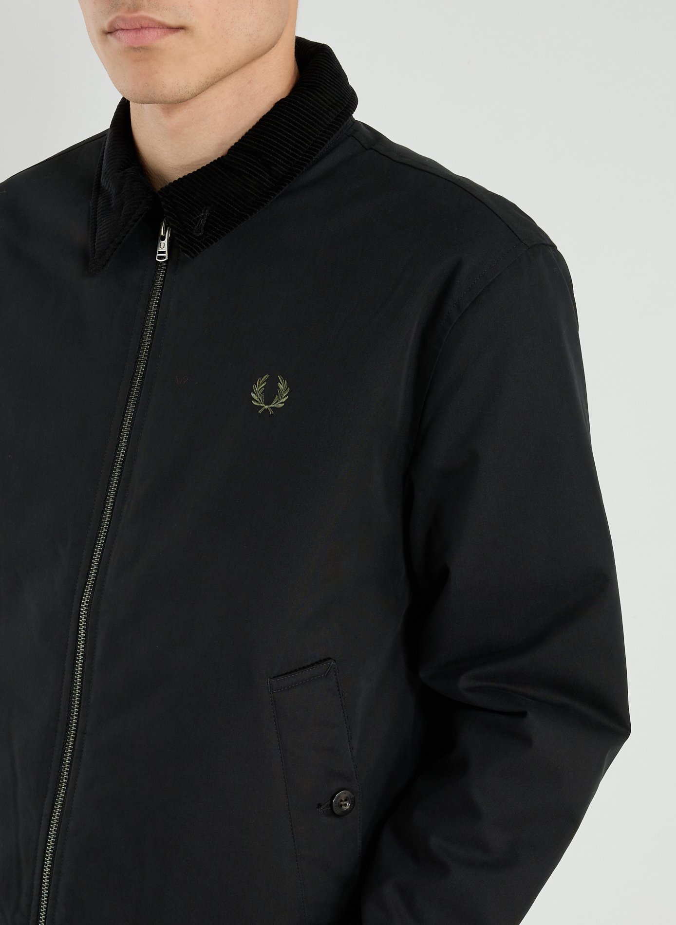Blouson en coton mélangé FRED PERRY Noir