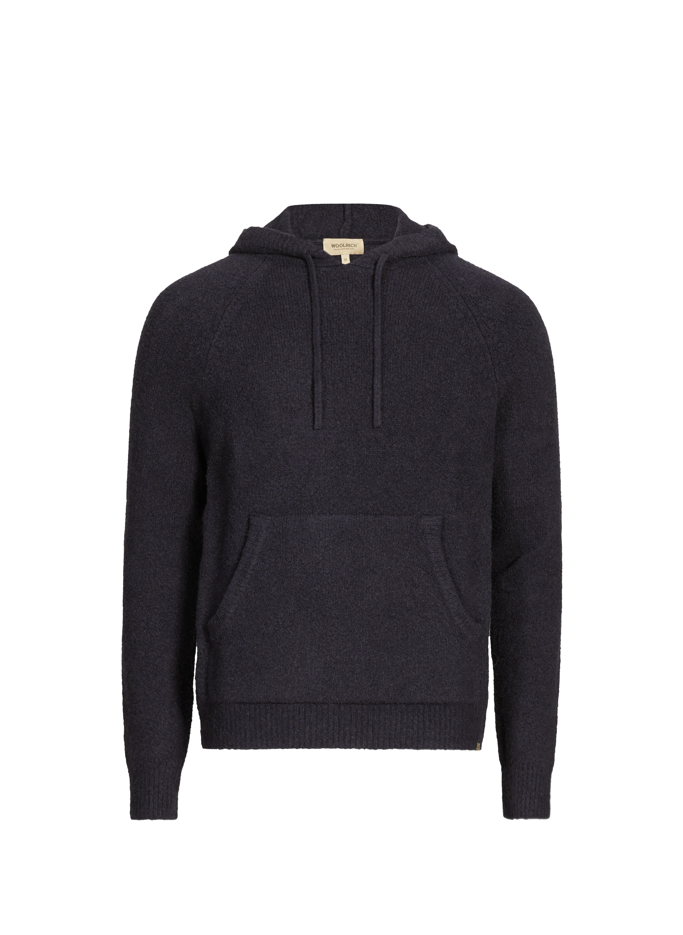 WOOLRICH Sweat droit à capuche en coton mélangé Bleu