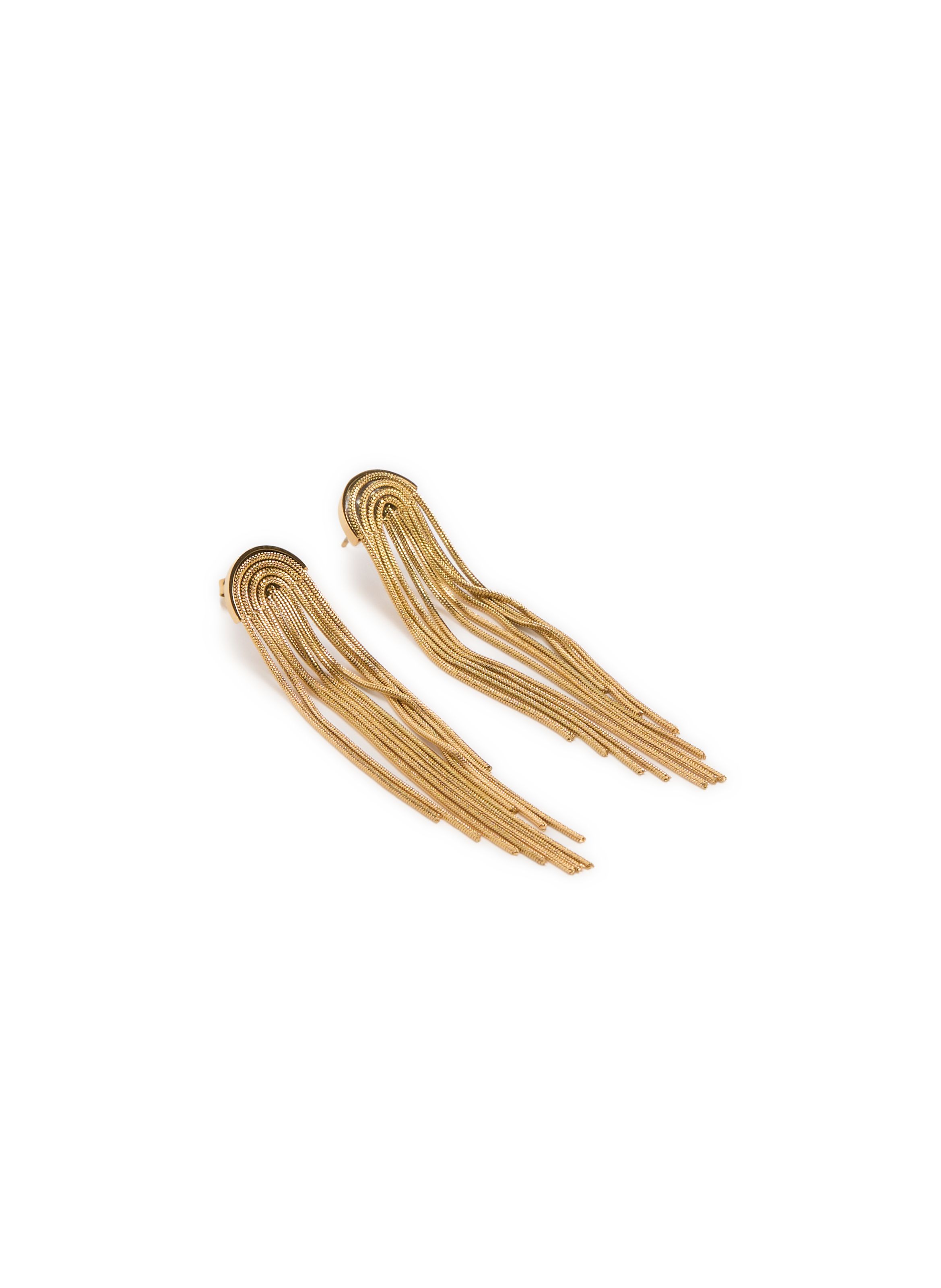 Boucles d'oreilles à chaînes pendantes AU PRINTEMPS PARIS Doré