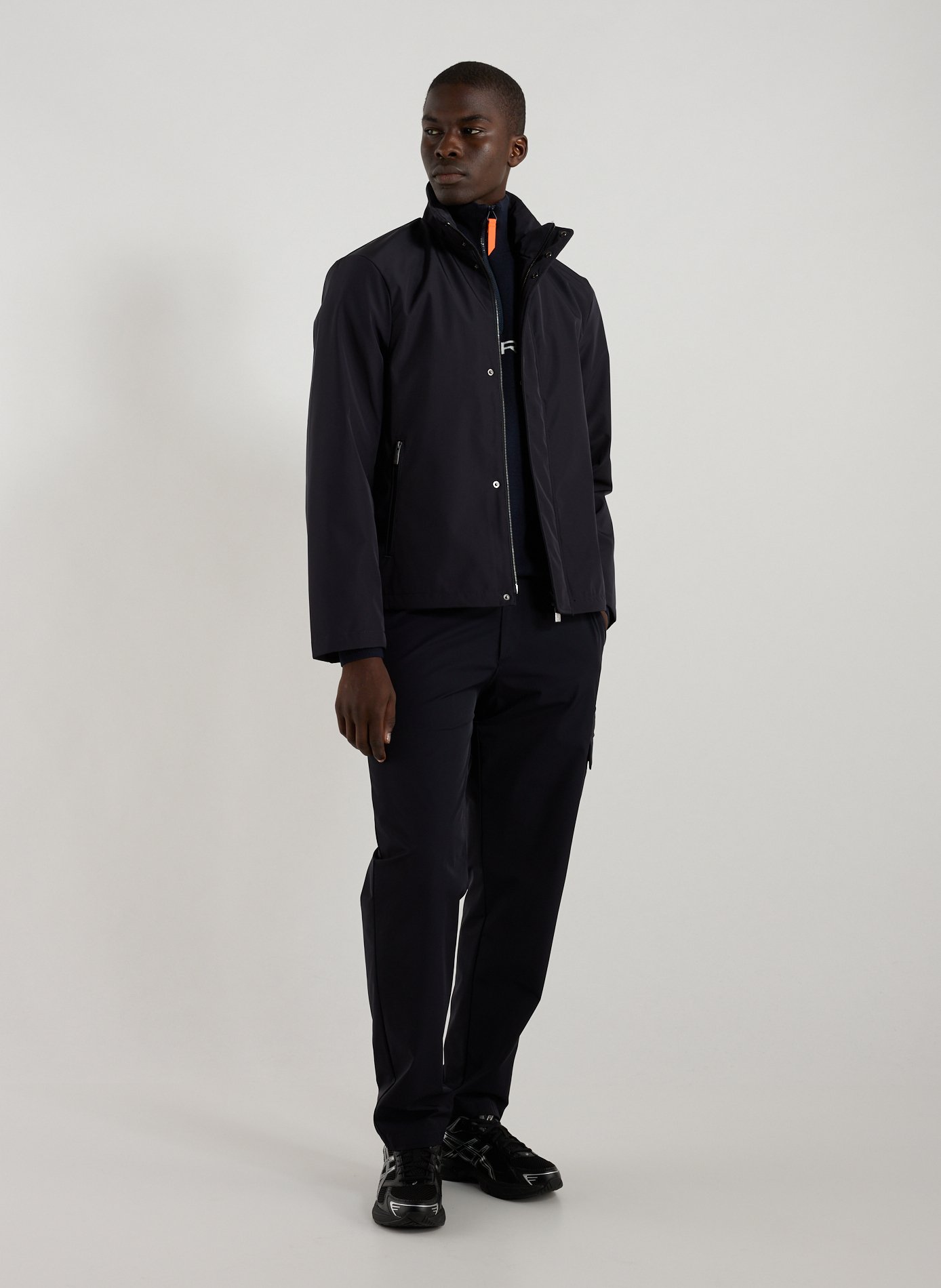 Straight jacket with high collar ARMANI EXCHANGE Blue