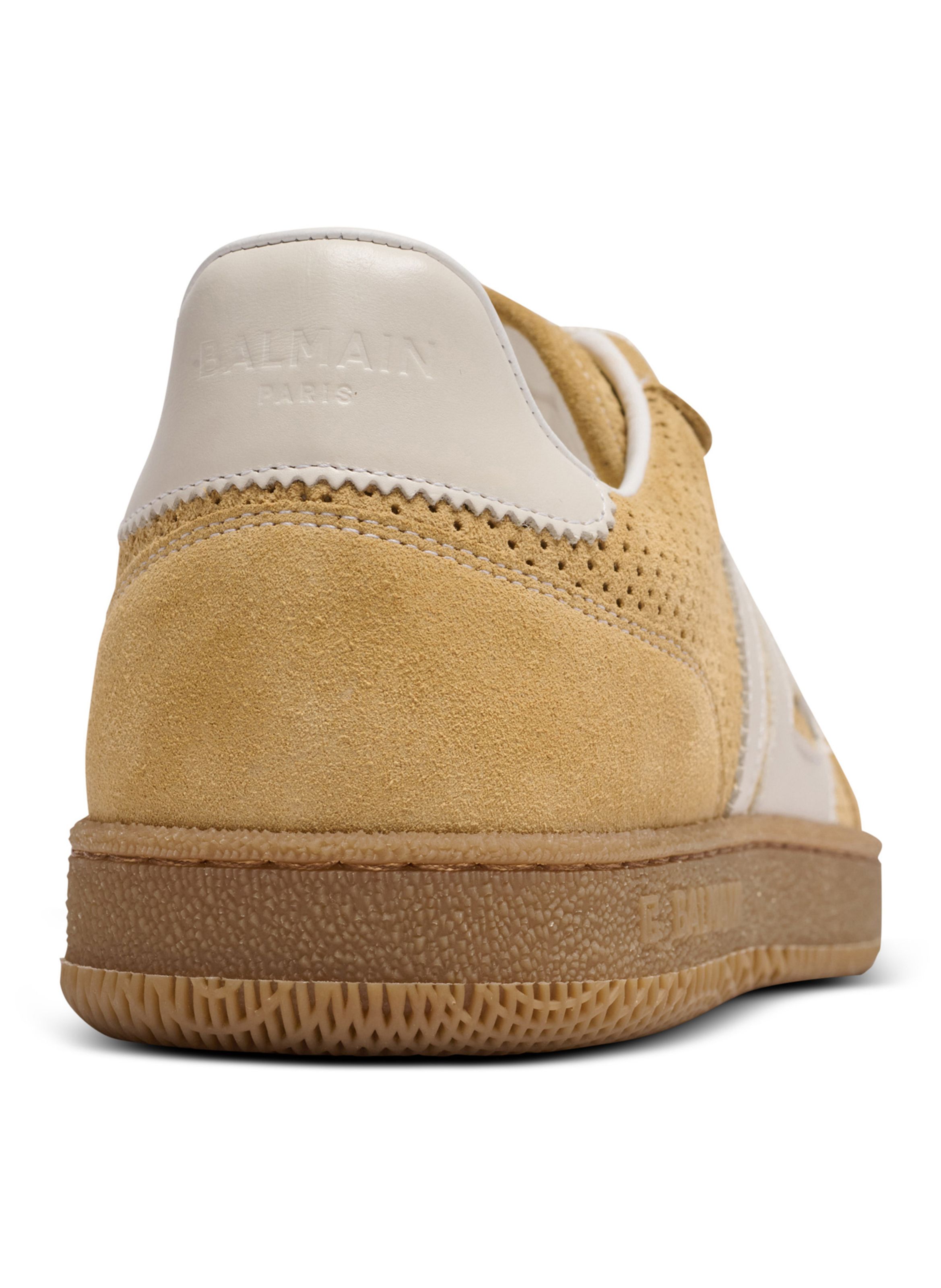 Baskets balmain swan en daim BALMAIN Beige