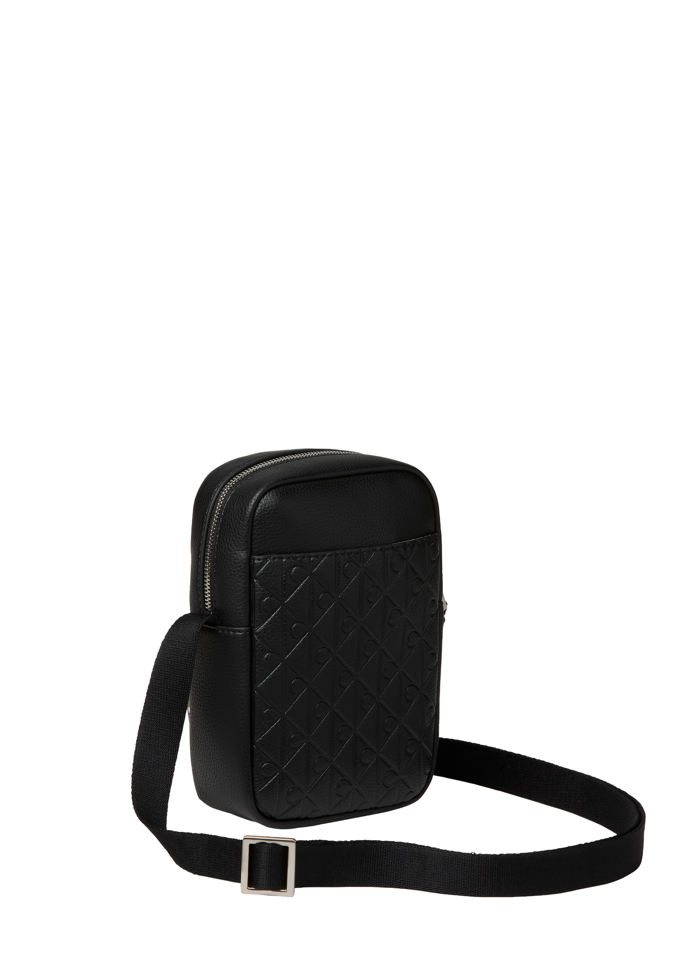 Faux leather shoulder bag CALVIN KLEIN Black