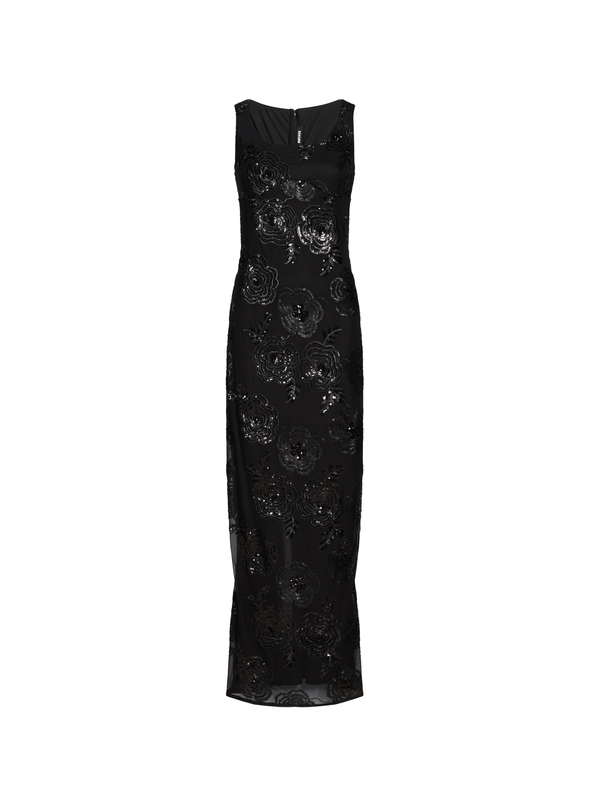 ROTATE Fitted sequin maxi dress  Black