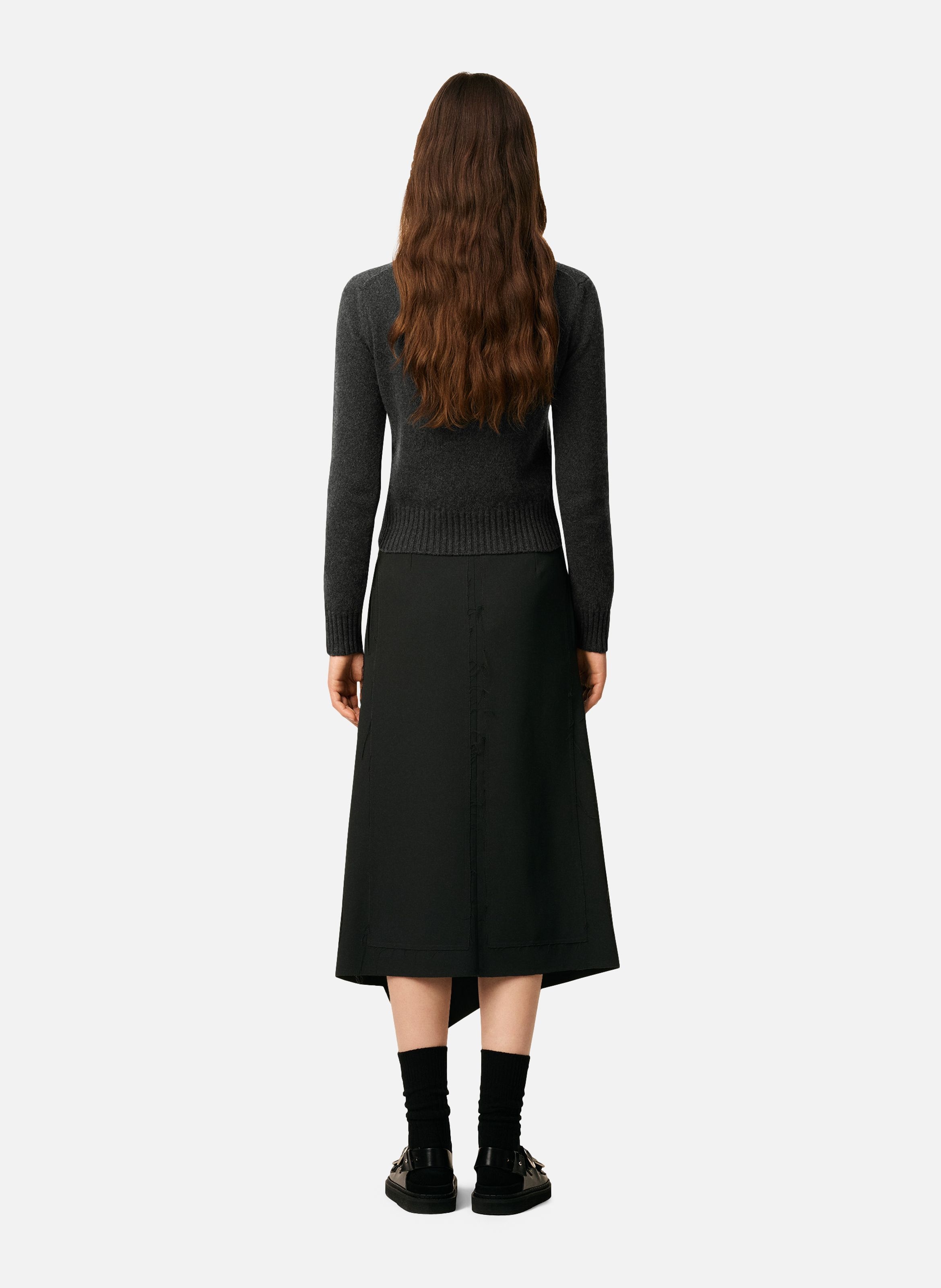 Pull col rond ami de coeur en cachemire AMI PARIS Gris