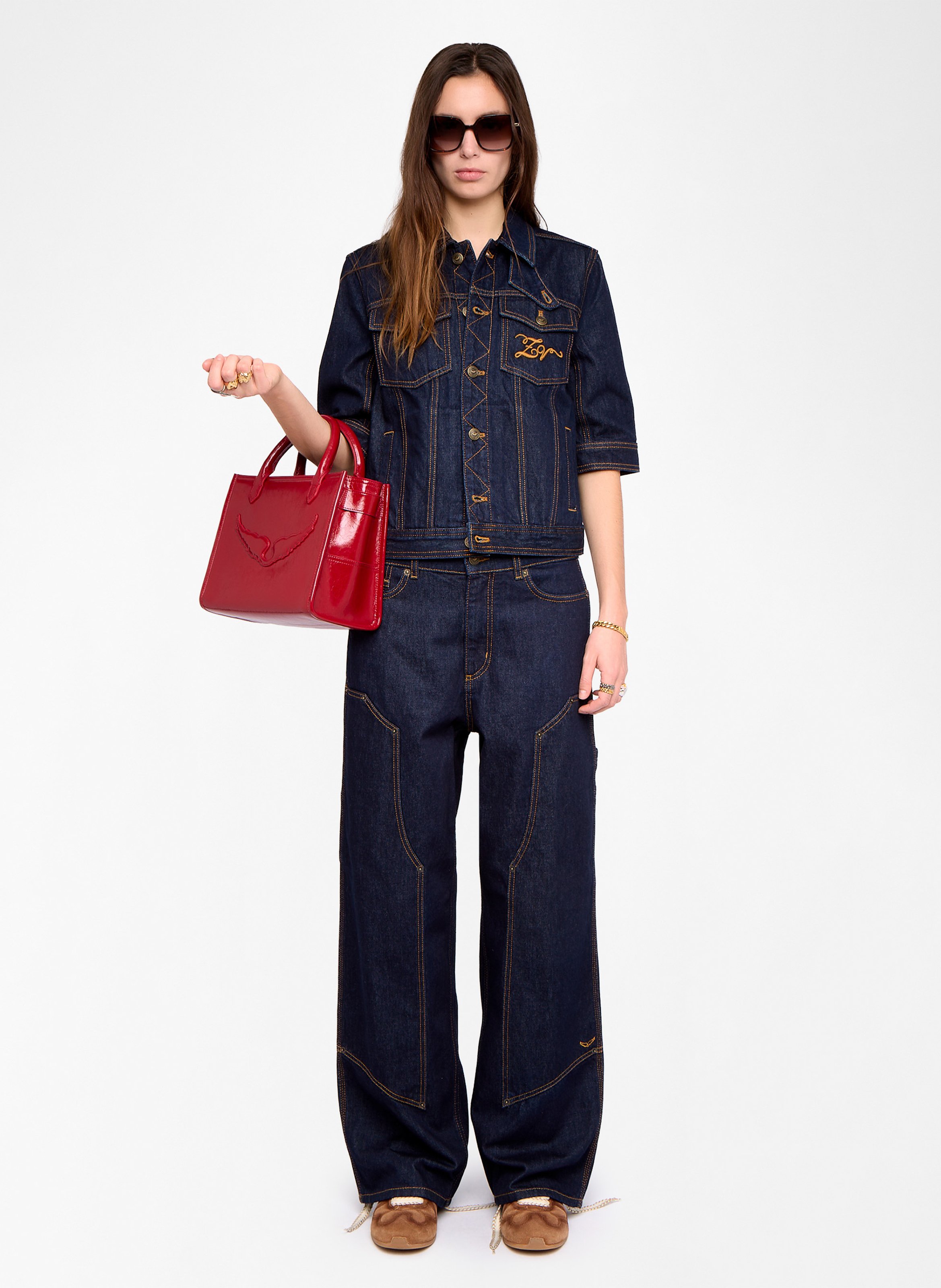 Chemise droite en jean brut kyo ZADIG&VOLTAIRE Bleu