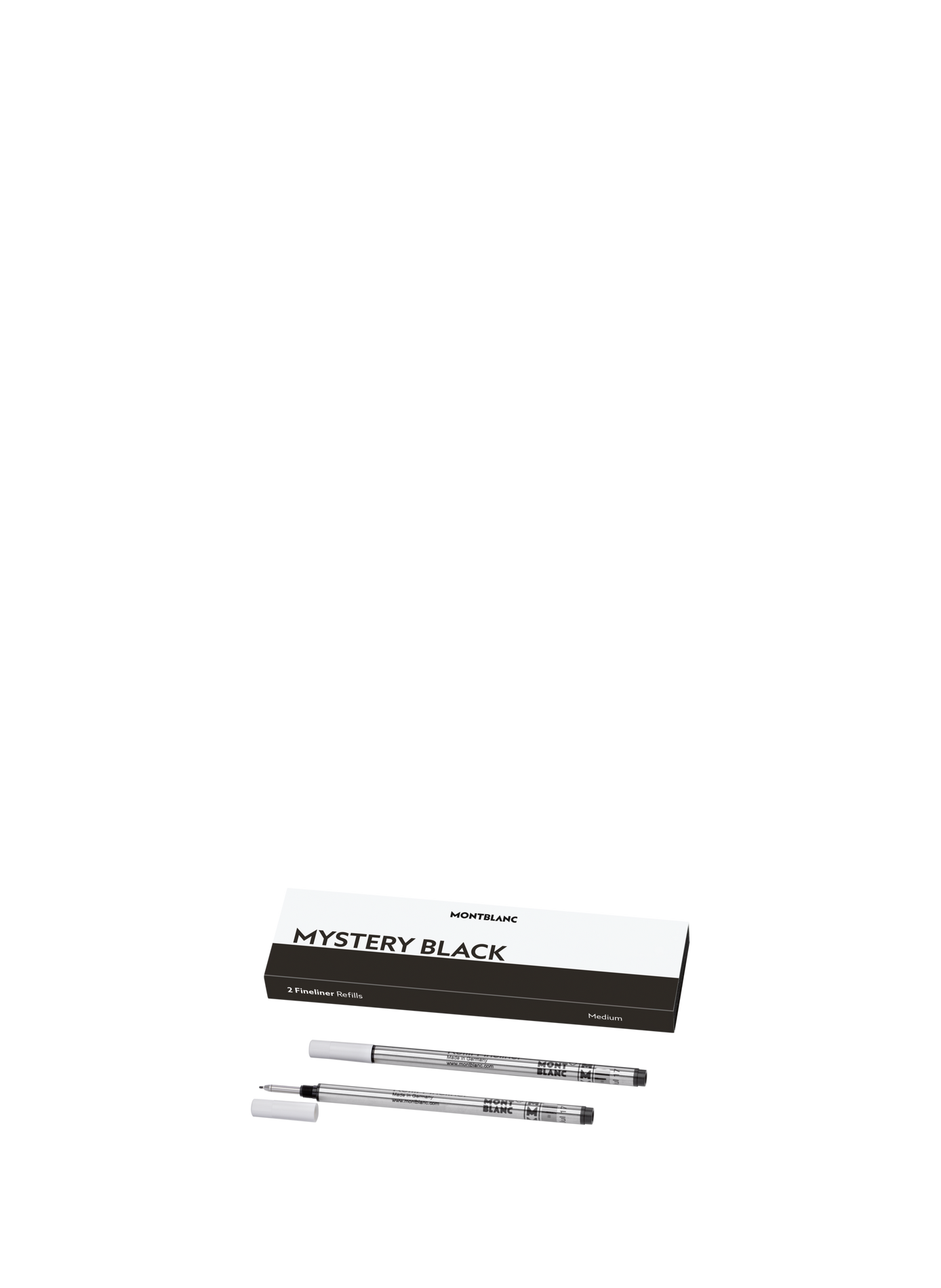 2x Refills for Fine Tip Pen MONTBLANC Black