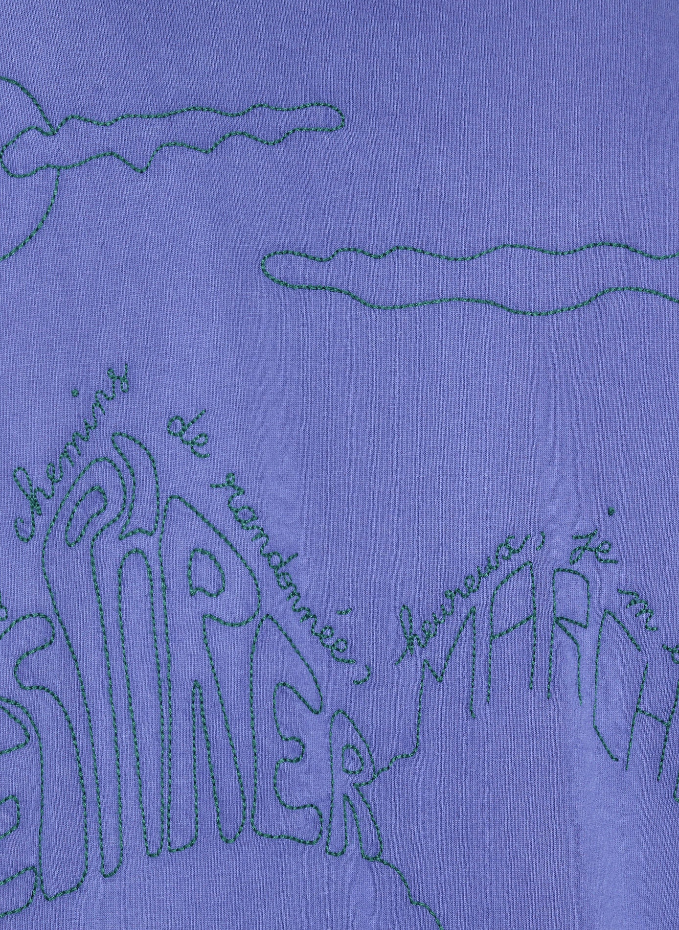 T-shirt Patureau Sentiers de randonnée en coton MAISON LABICHE Bleu