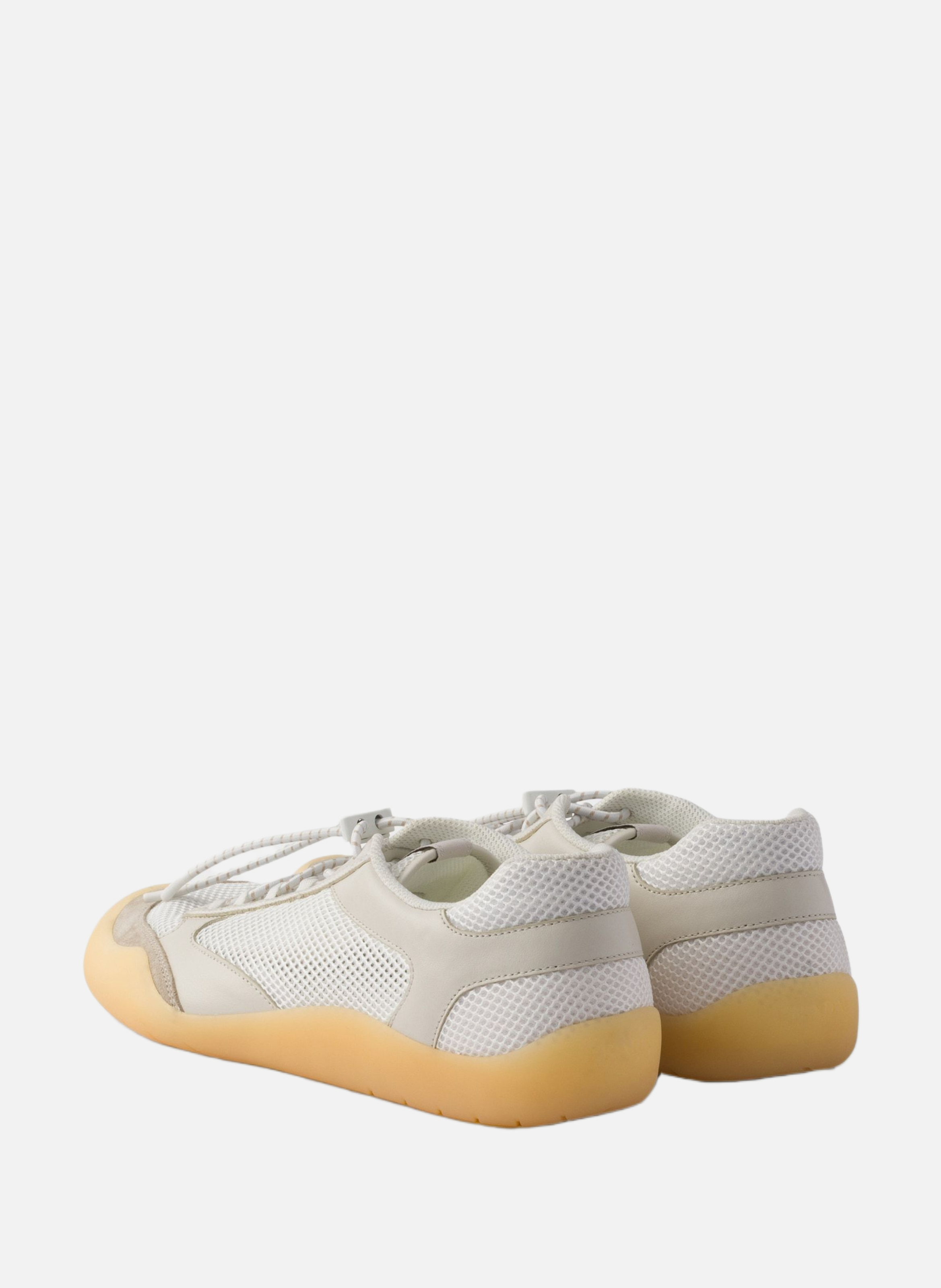Baskets speedrock en cuir et mesh PRADA Beige