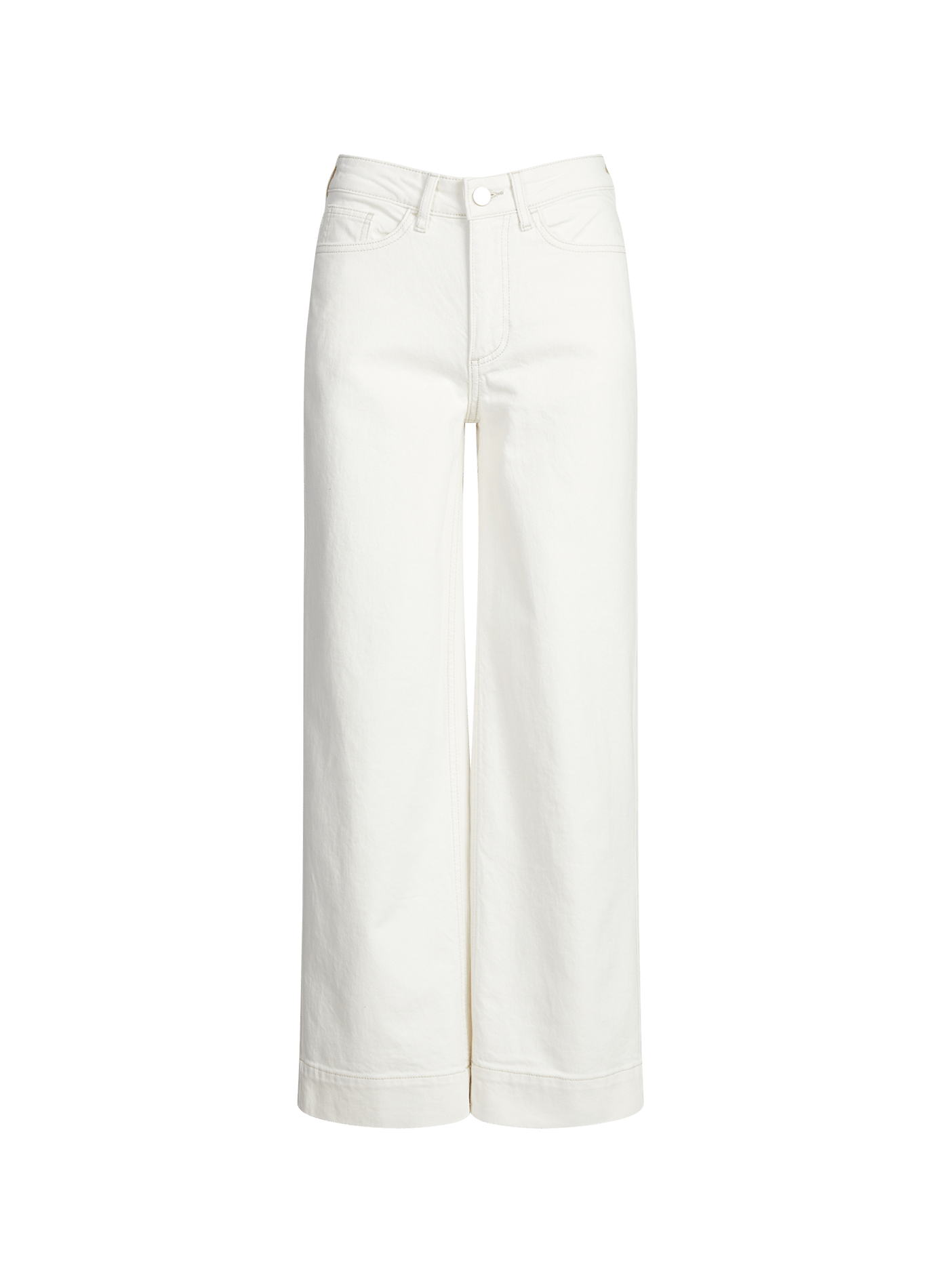 Jean Viemma droit en coton mélangé VILA Beige