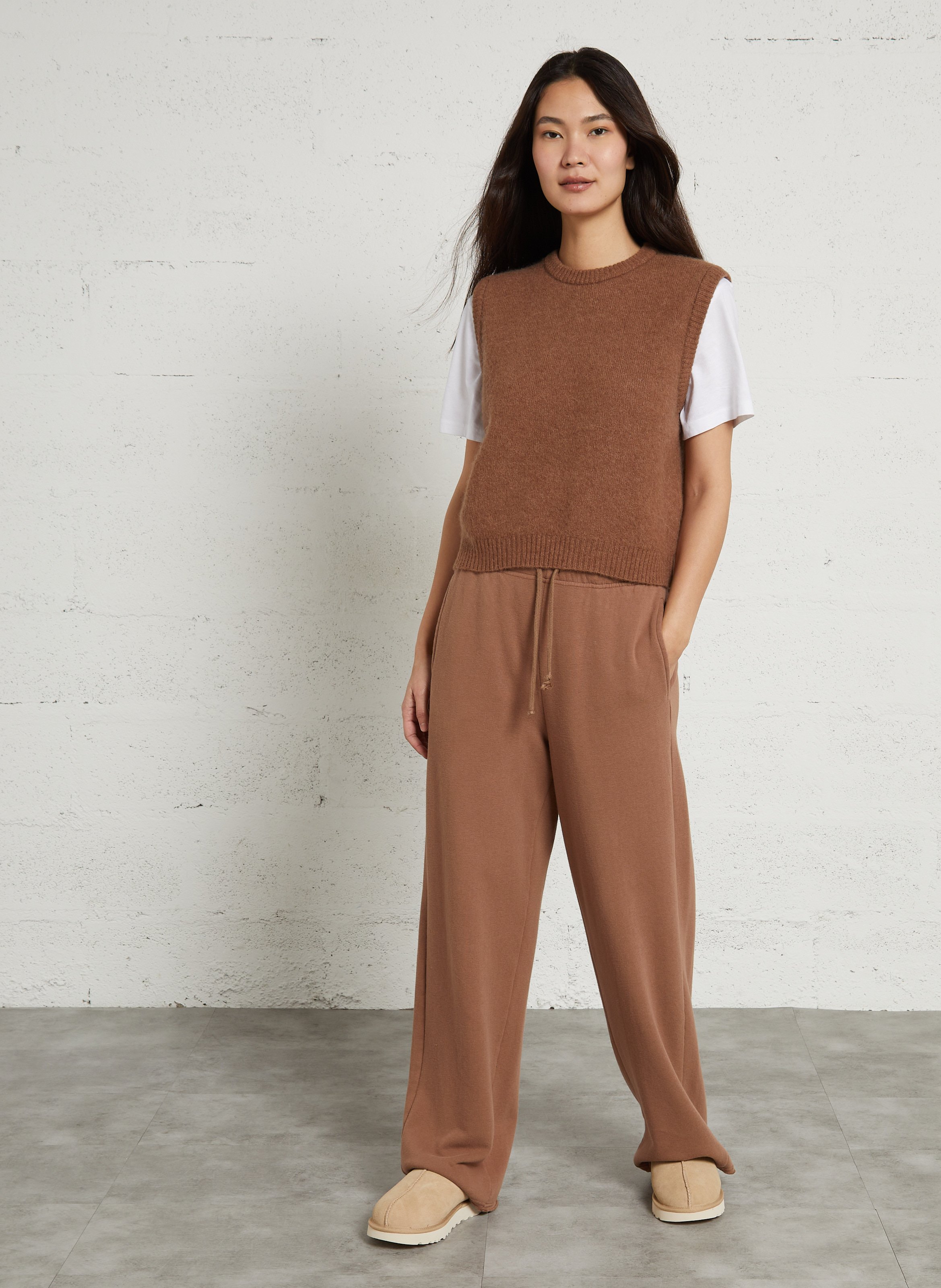 Jogging ample en coton mélangé atubay AMERICAN VINTAGE Marron