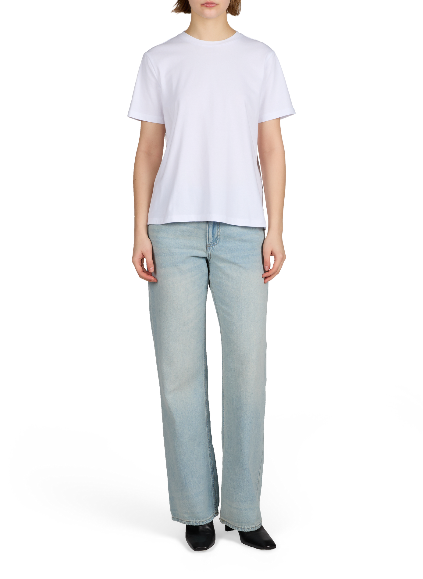 Jeans wide Vipama en coton VILA Bleu