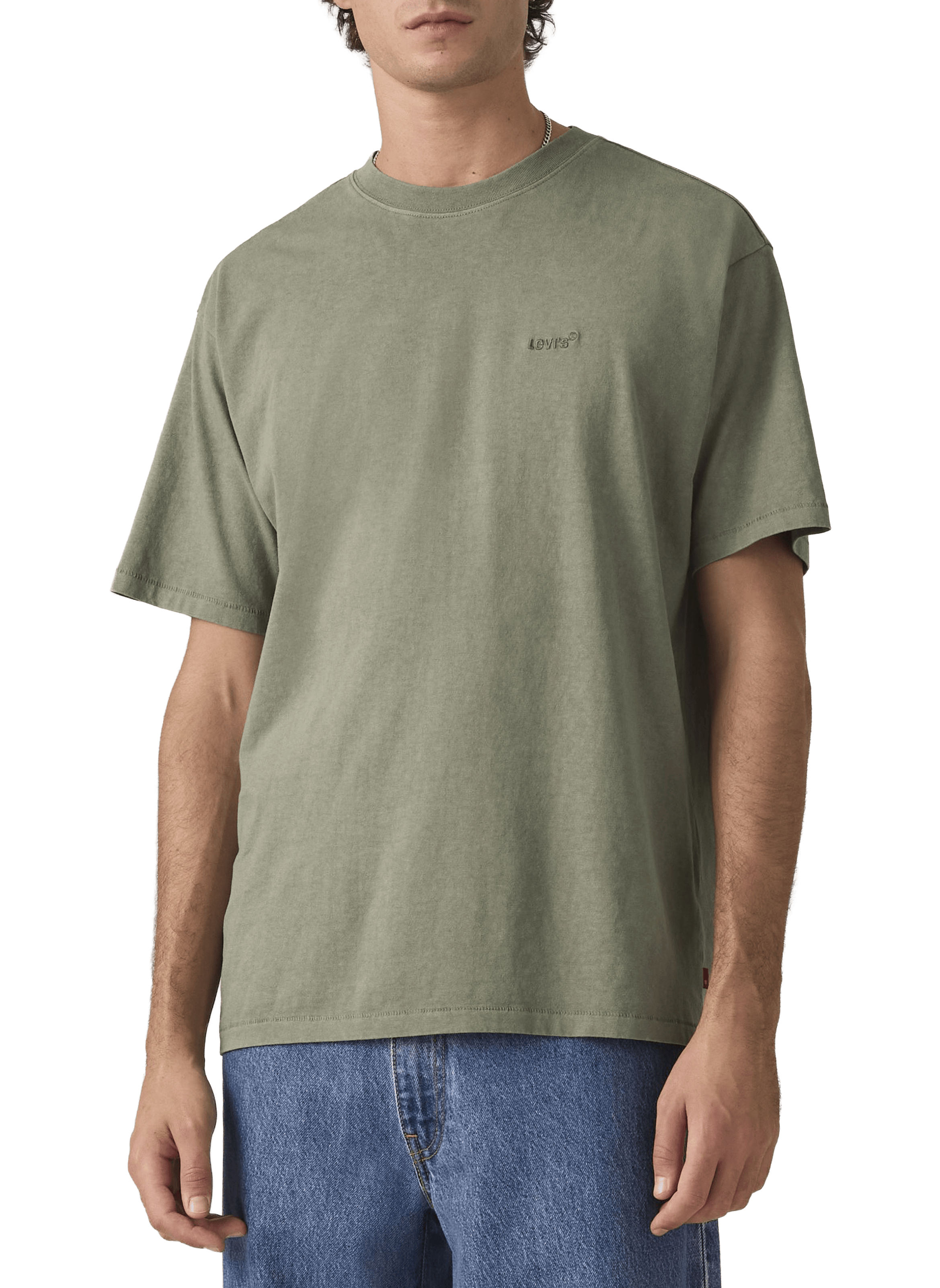 Straight logo cotton t-shirt LEVI'S Green
