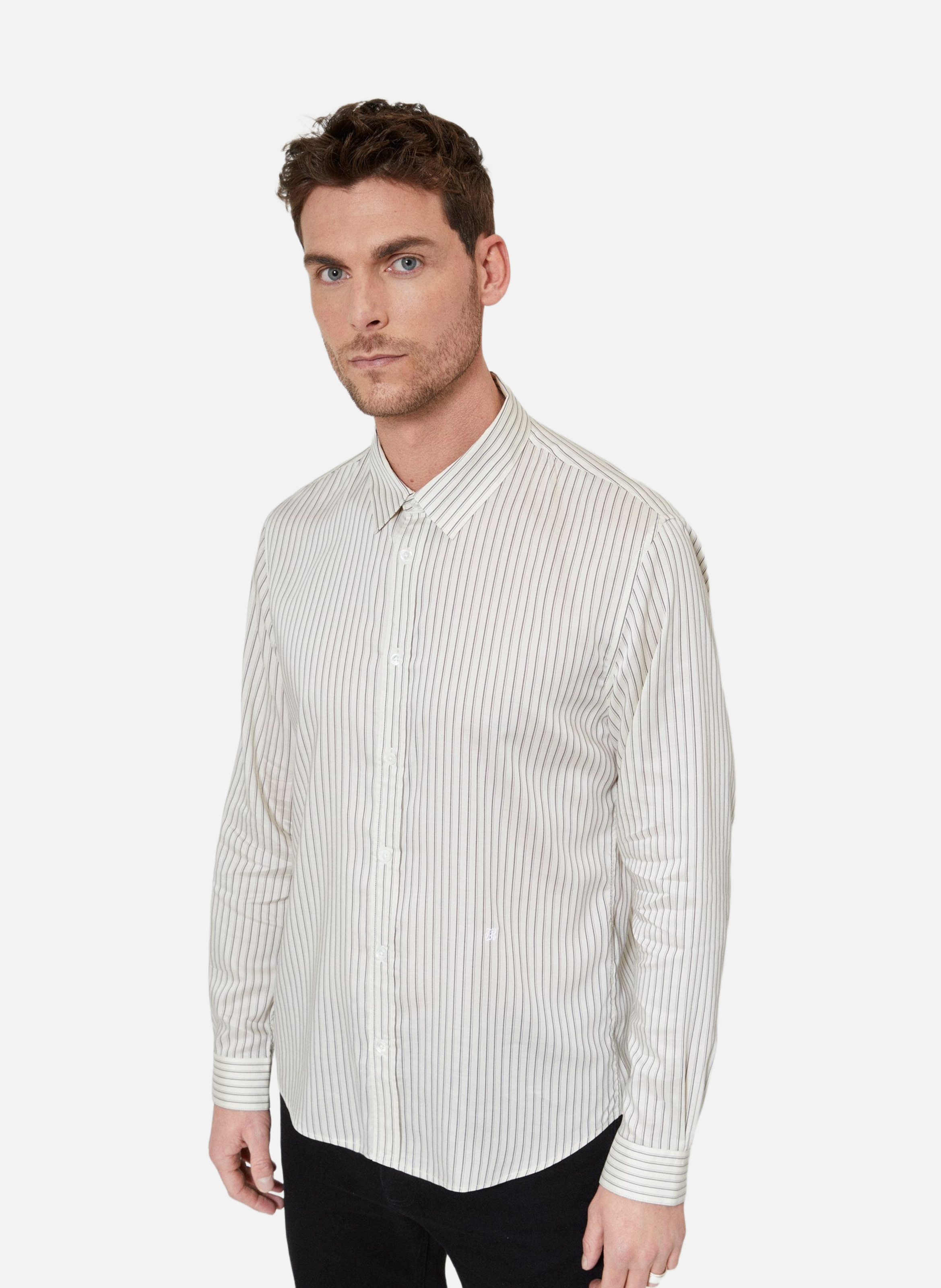 Chemise à rayures THE KOOPLES Blanc