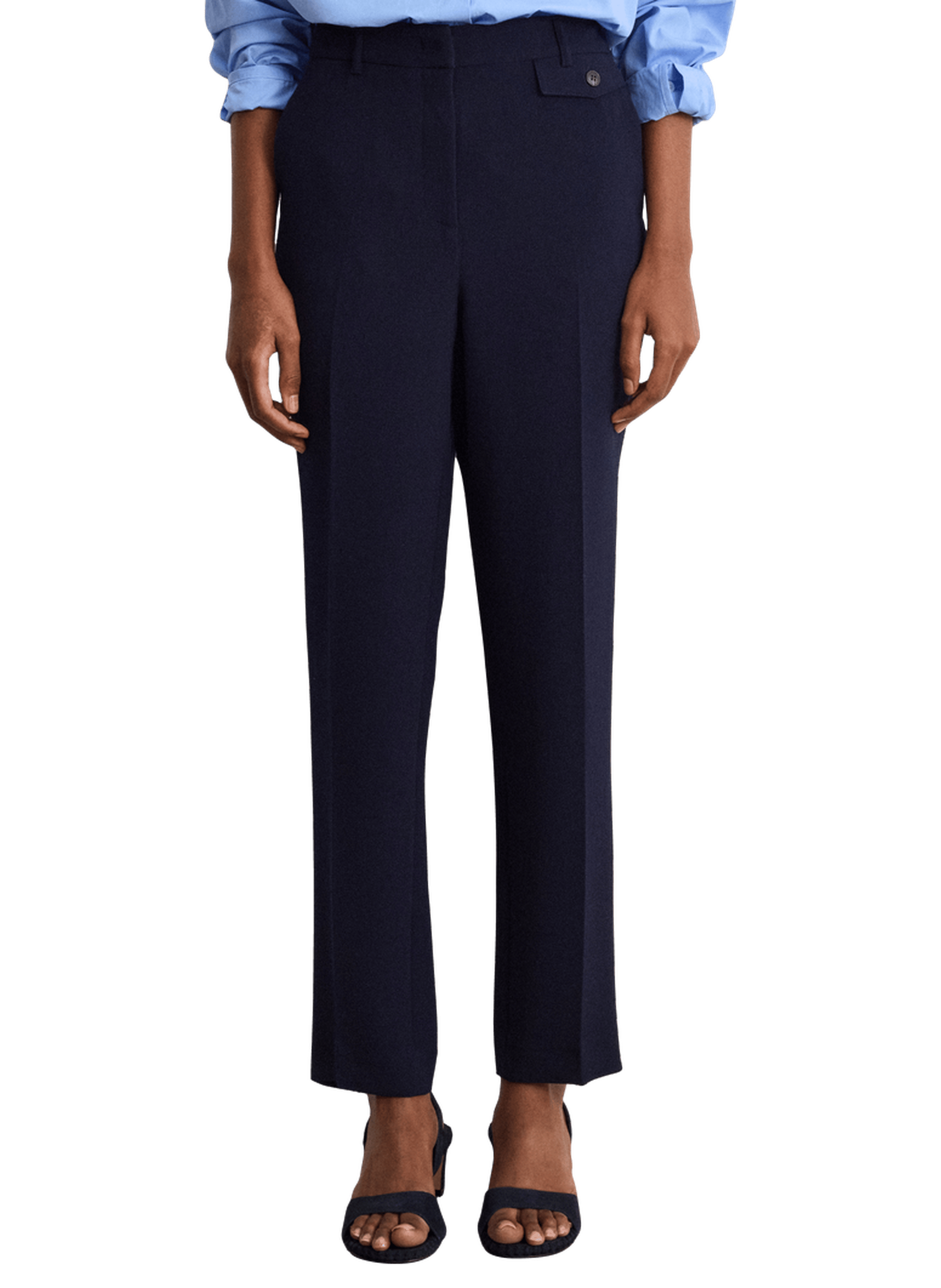 Pantalon ajusté de tailleur  en crêpe - bibalee PABLO Bleu