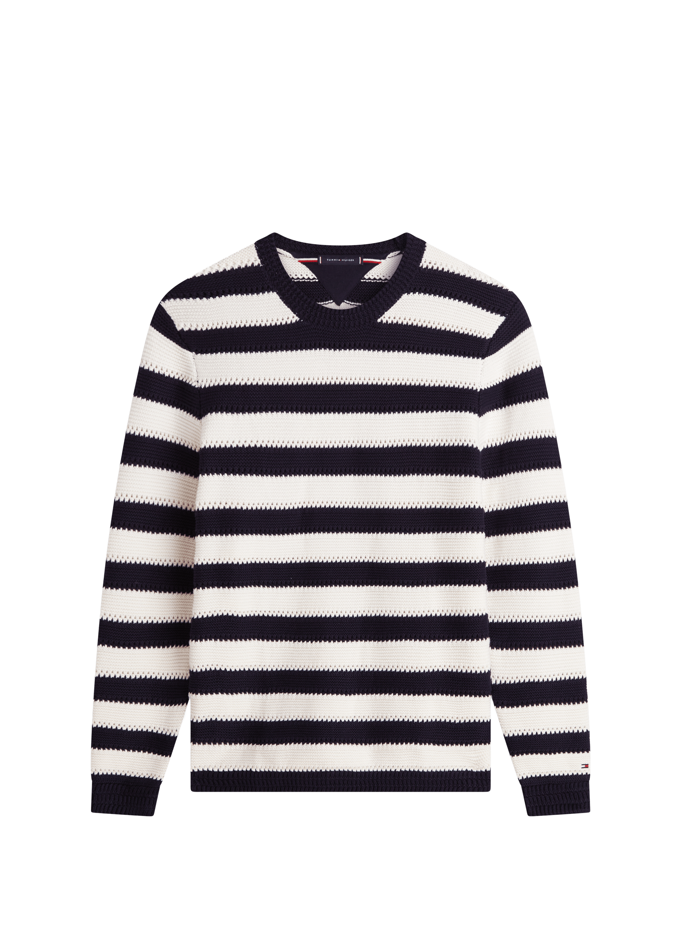 Straight Striped Cotton Sweater TOMMY HILFIGER Blue