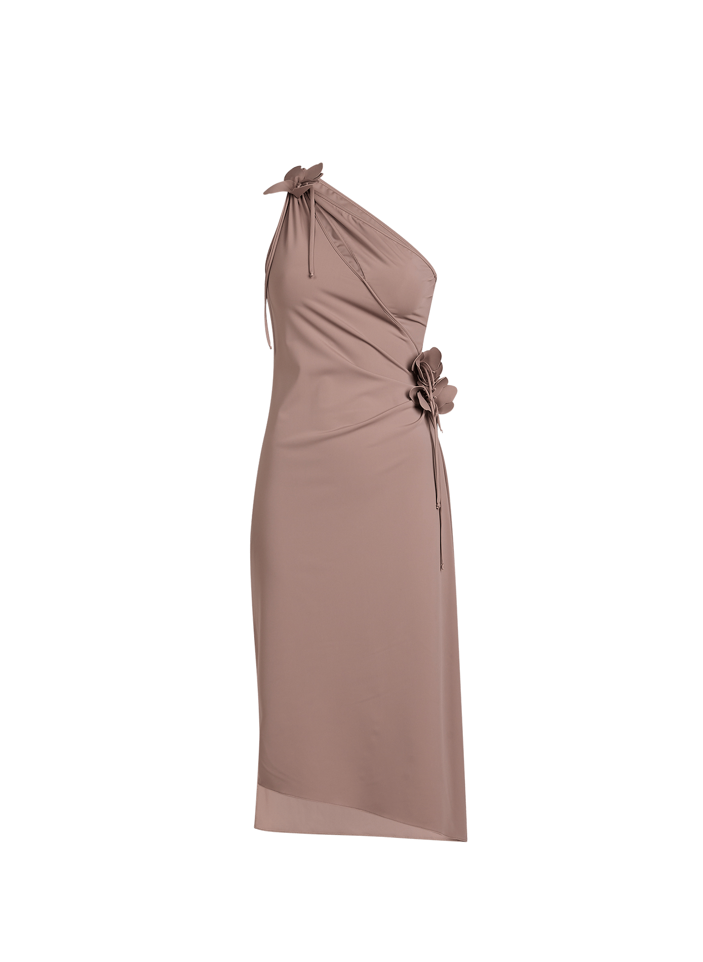 Robe avec empiècement à fleurs COPERNI Marron