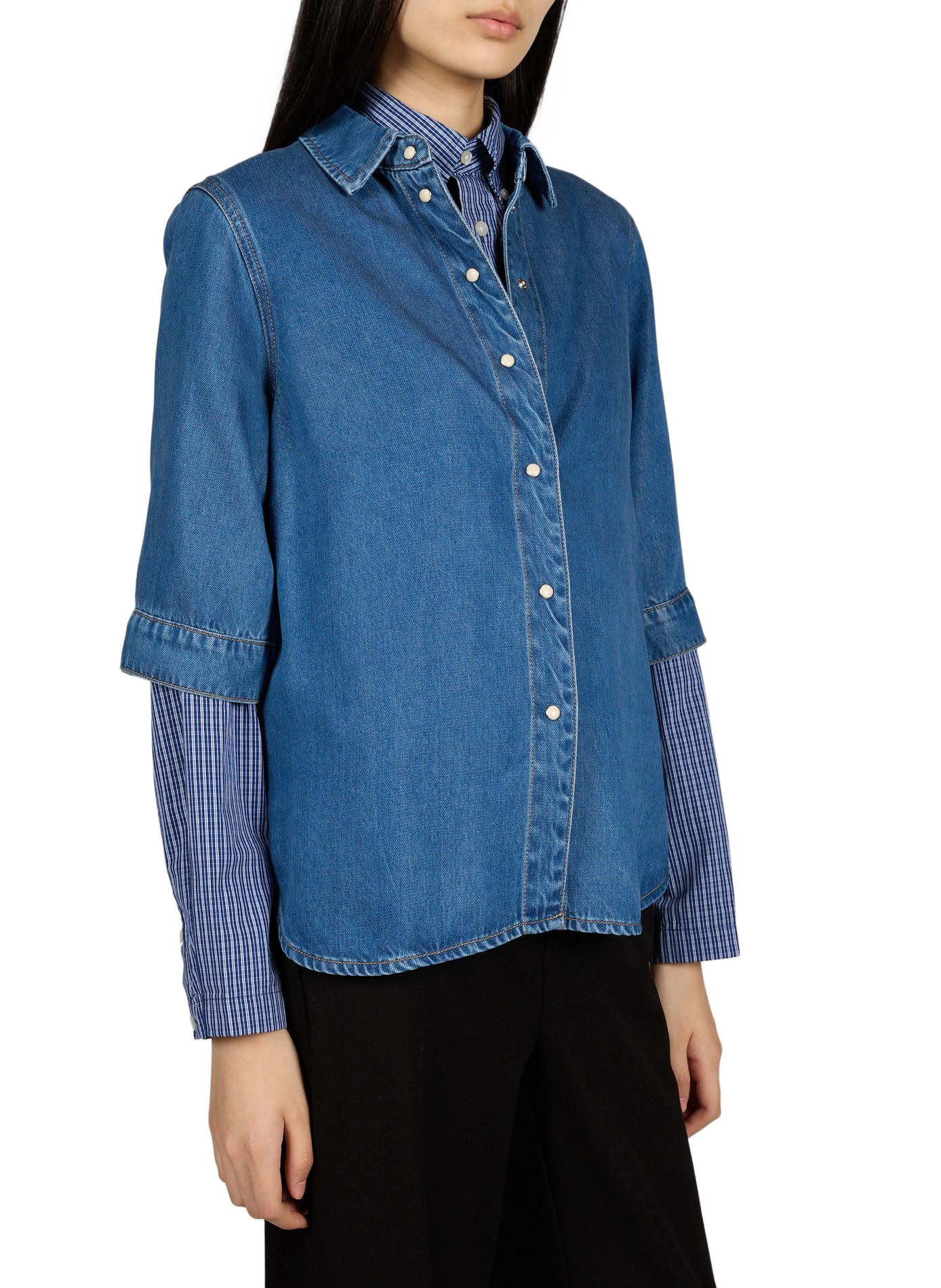 Chemise en jeans  OBJECT Bleu