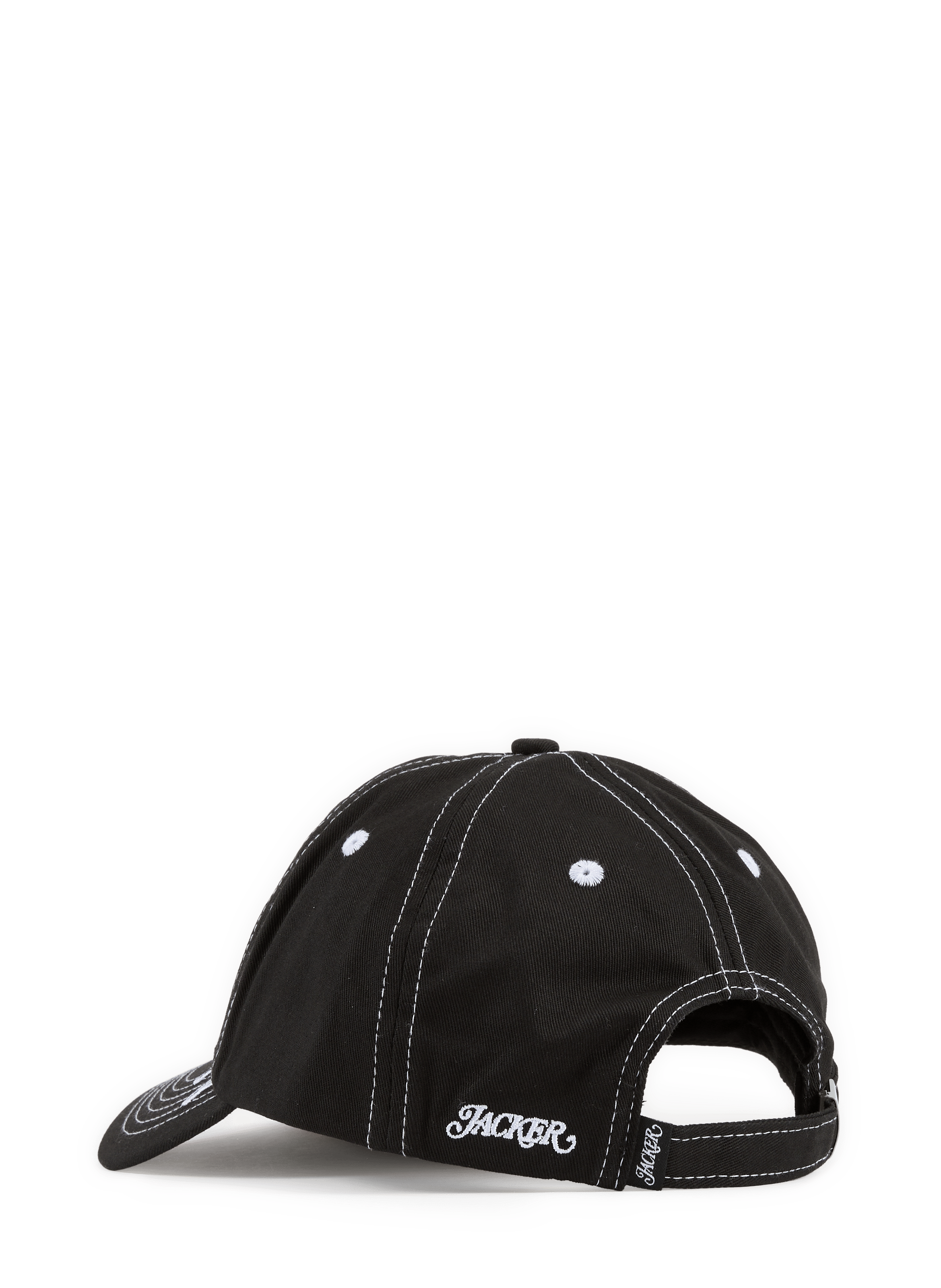 Casquette baseball brodée en coton JACKER. Noir