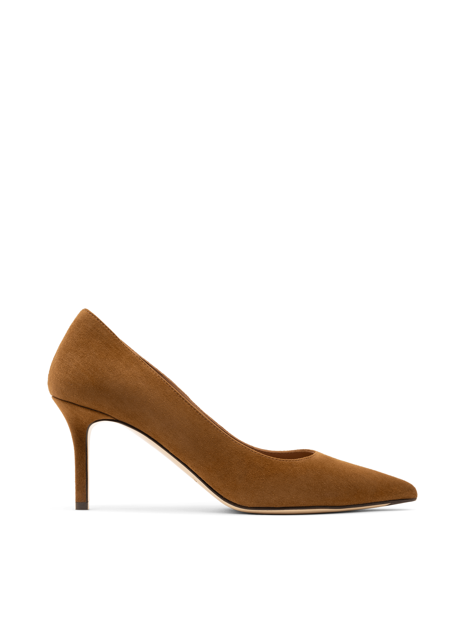 Escarpins yumba en chevre velours PARALLELE Marron