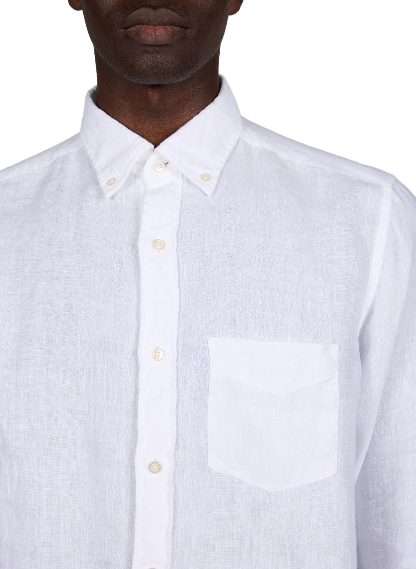 Chemise droite en lin  GANT Blanc