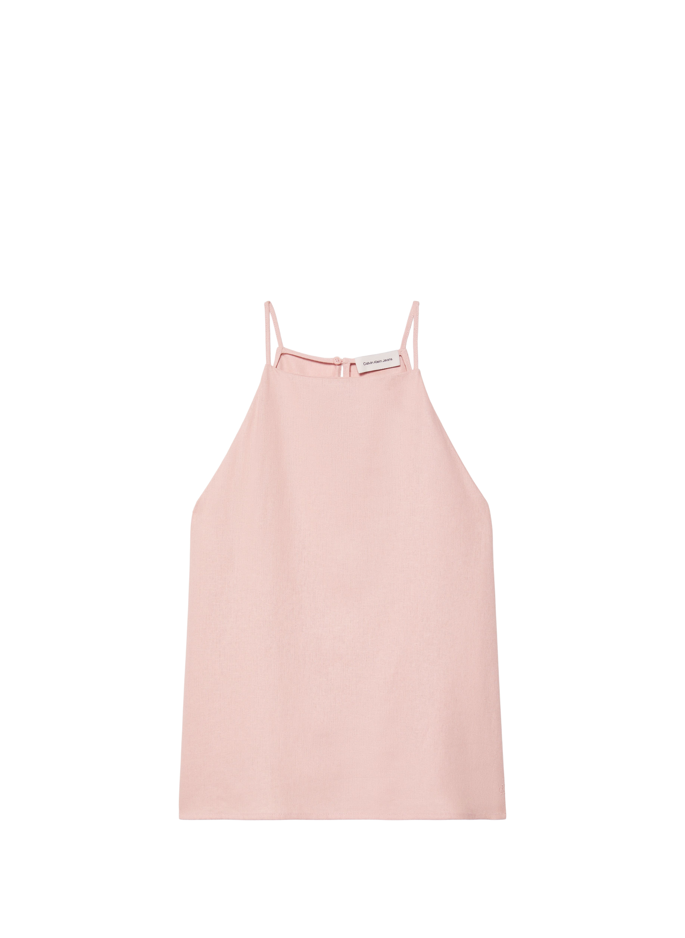 Top à fines bretelles en lin mélangé CALVIN KLEIN Rose