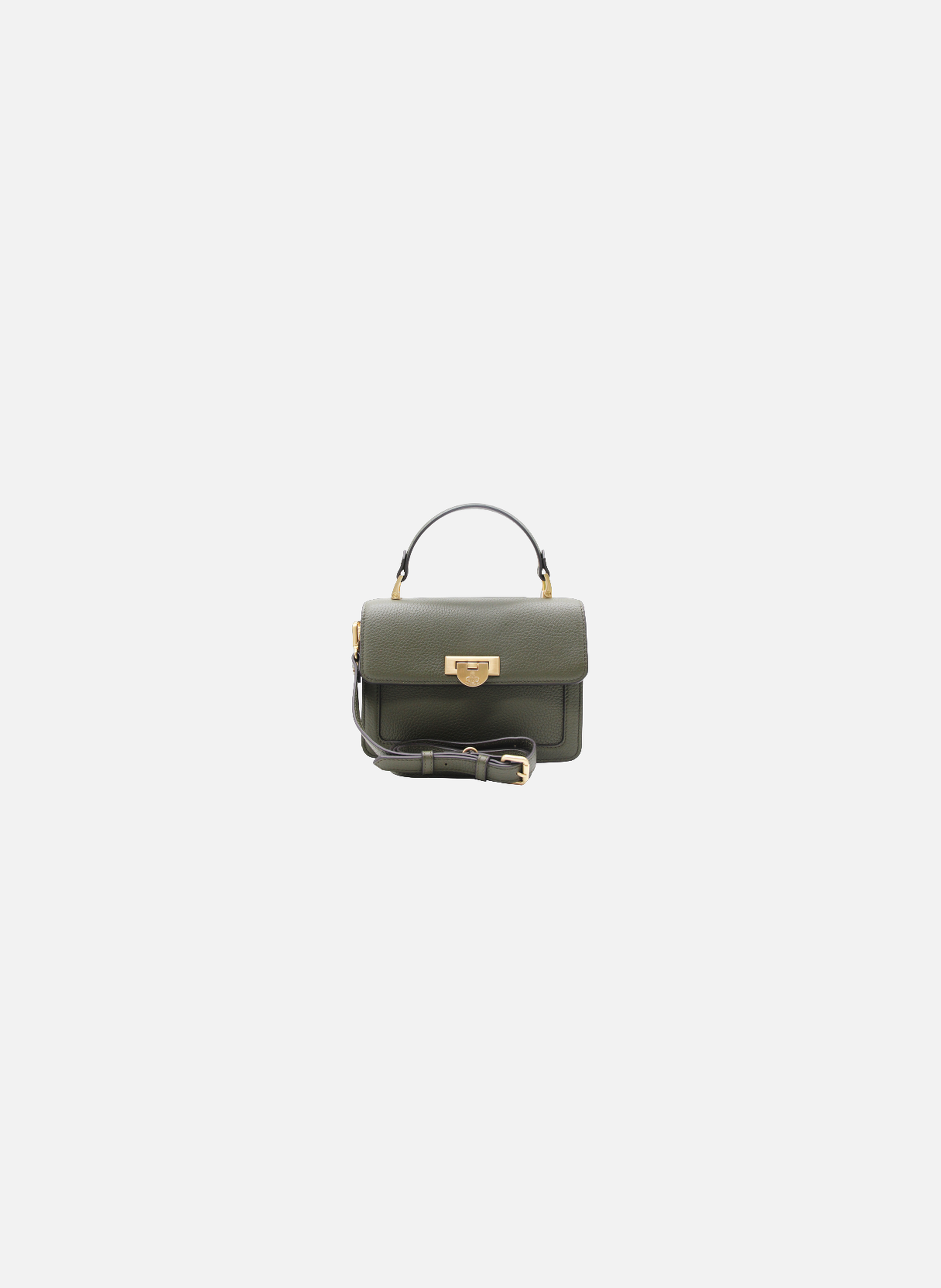Auteuil | sac à main en cuir de vachette POURCHET Kaki
