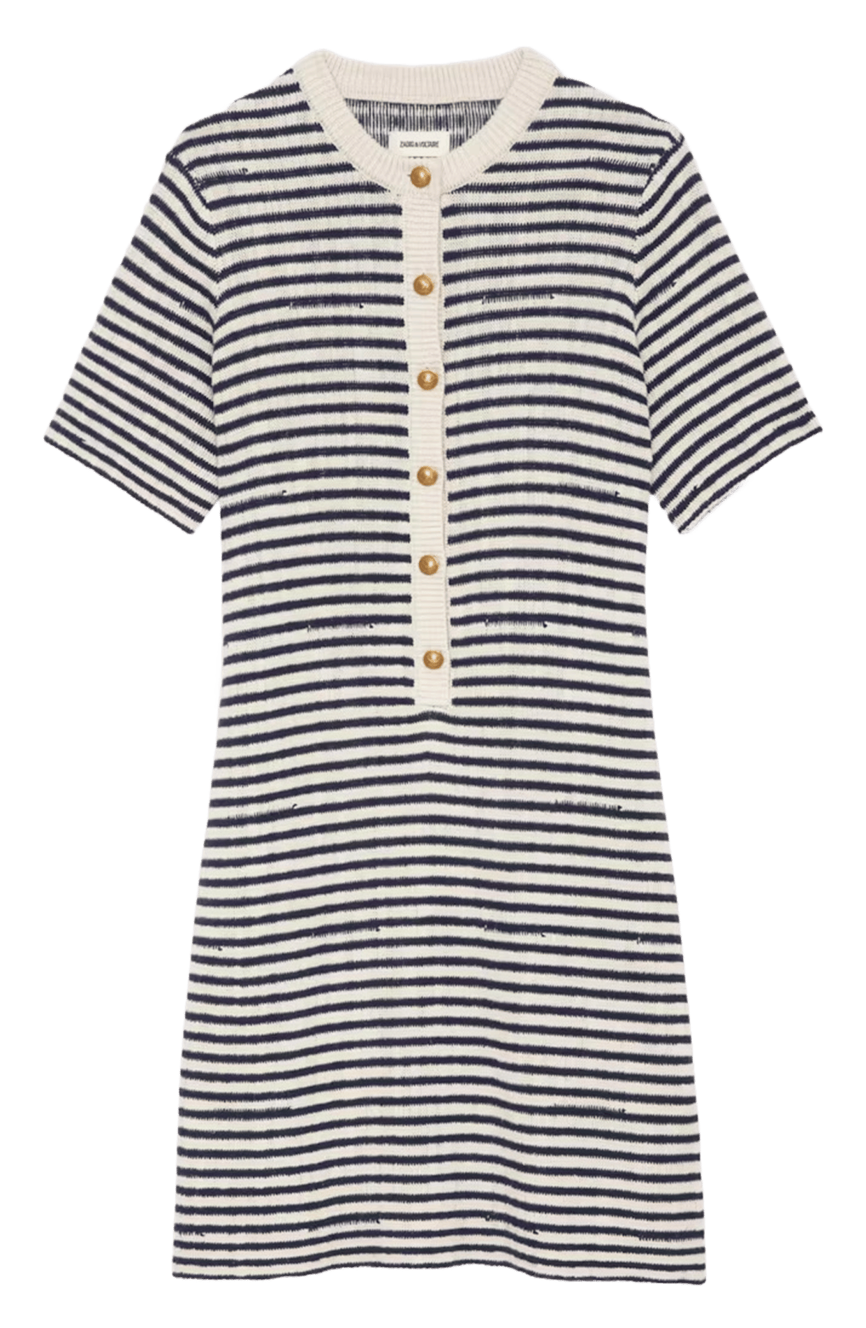 Robe courte col rond à rayures tahoe ZADIG&VOLTAIRE Bleu