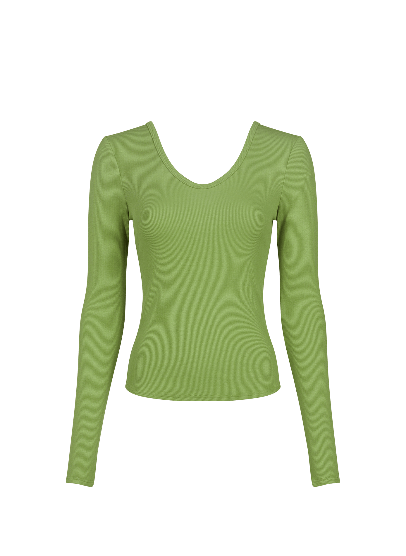 Top Wendy a coste in misto cotone TOPSHOP Verde