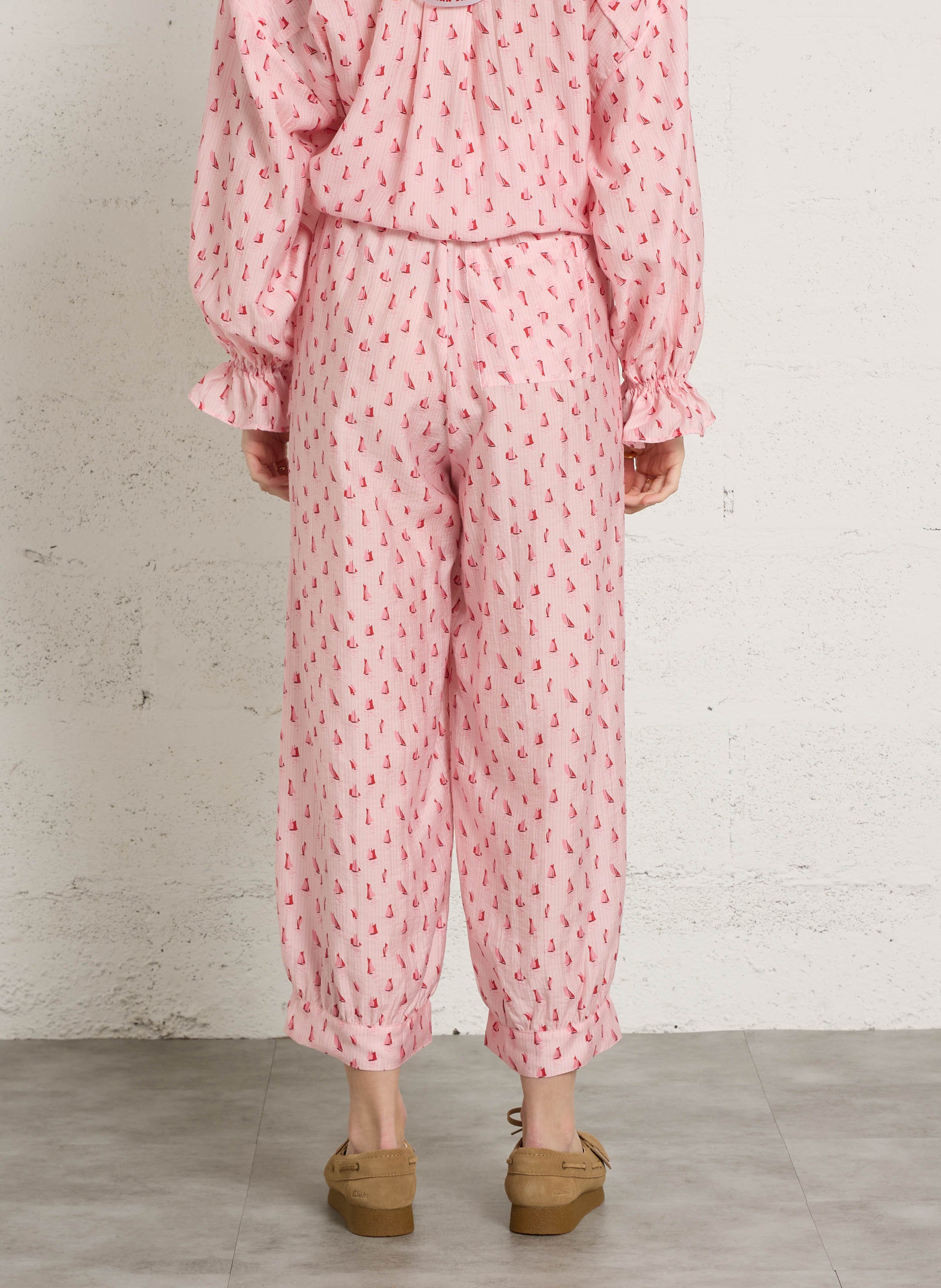 Pantalon large imprimé zivow AMERICAN VINTAGE Rose