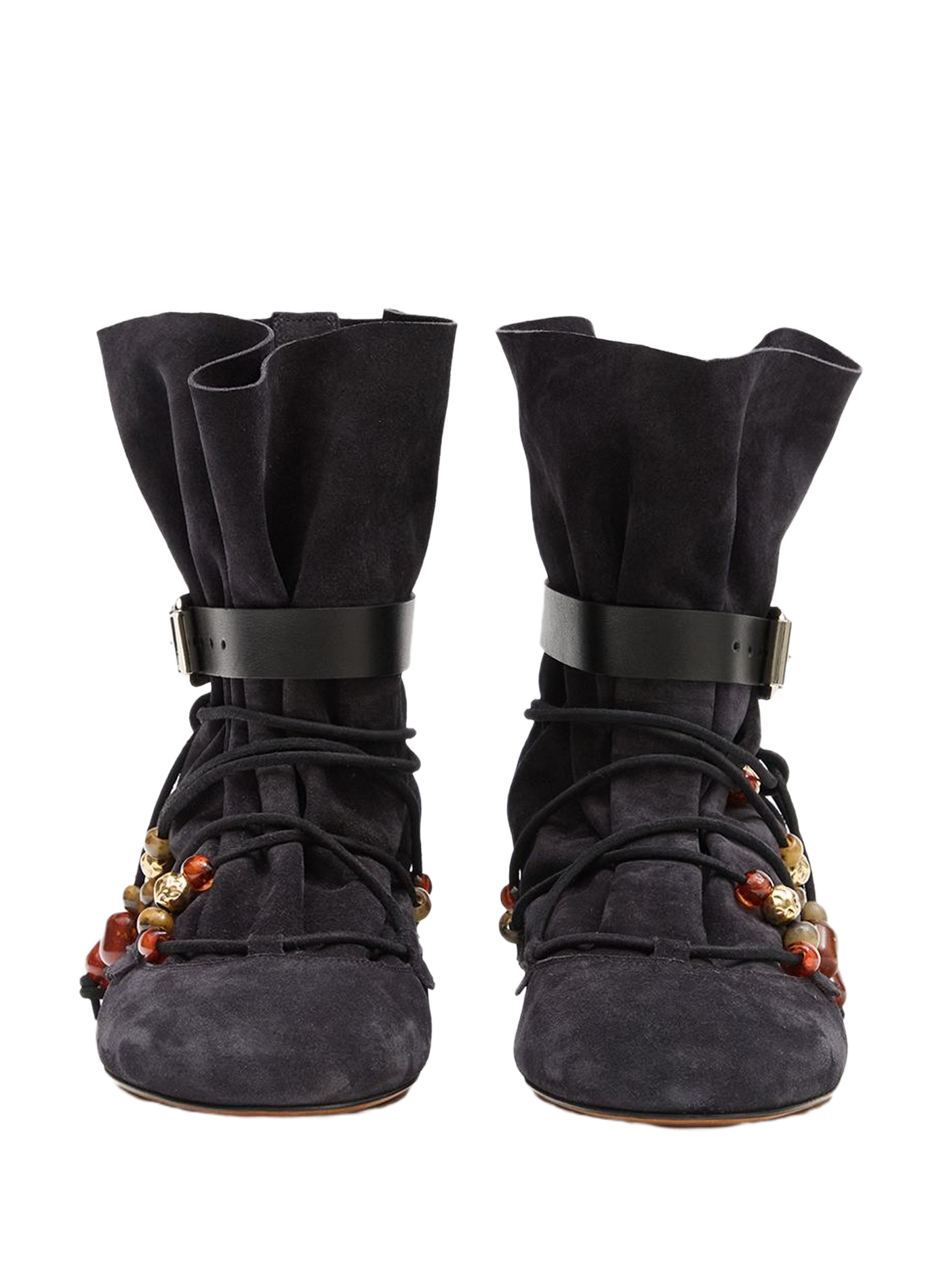 Stiefel Letiz aus Veloursleder in Wickeloptik ISABEL MARANT Schwarz