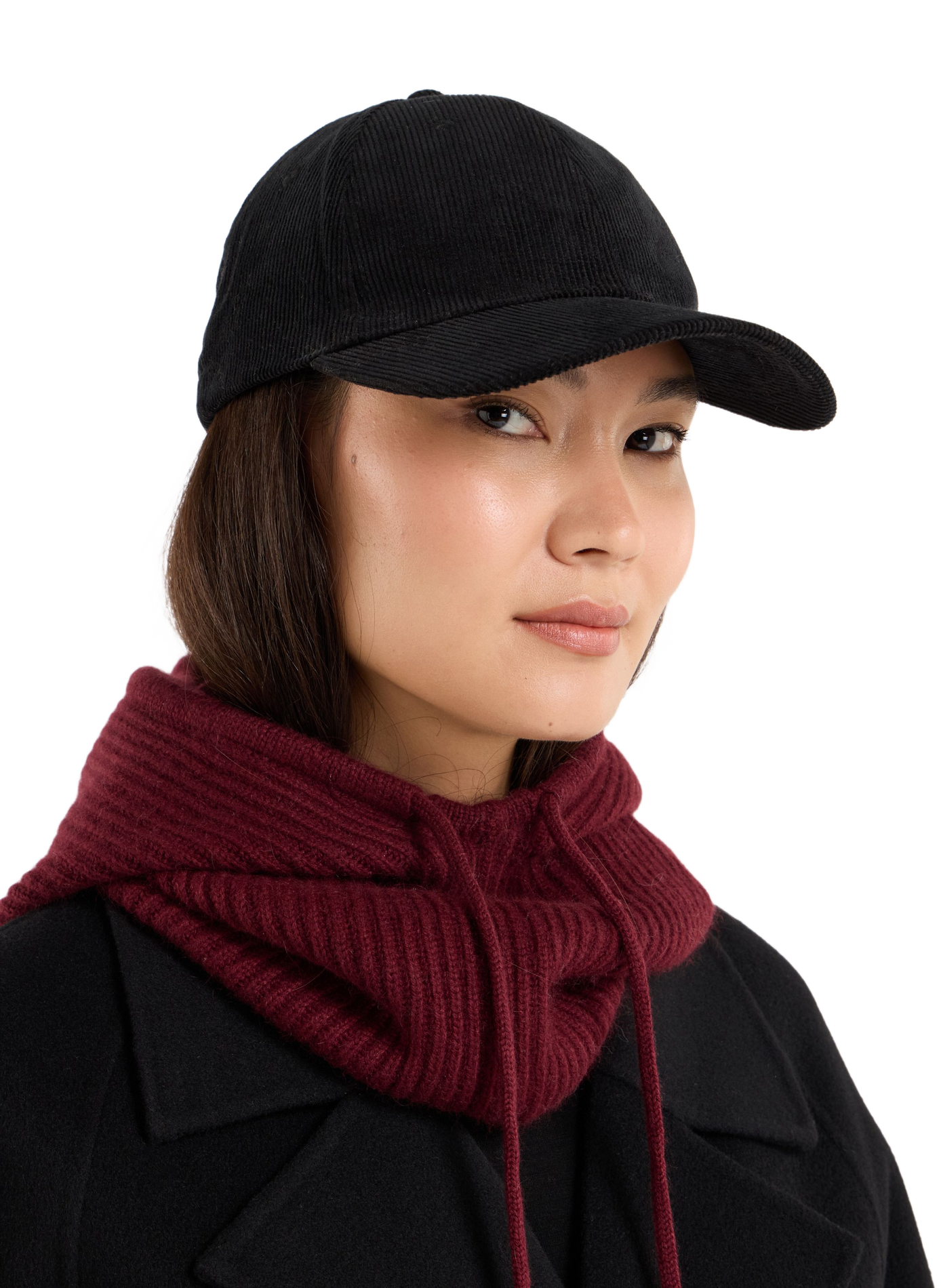 Casquette en velours côtelé en coton SAISON 1865 Noir
