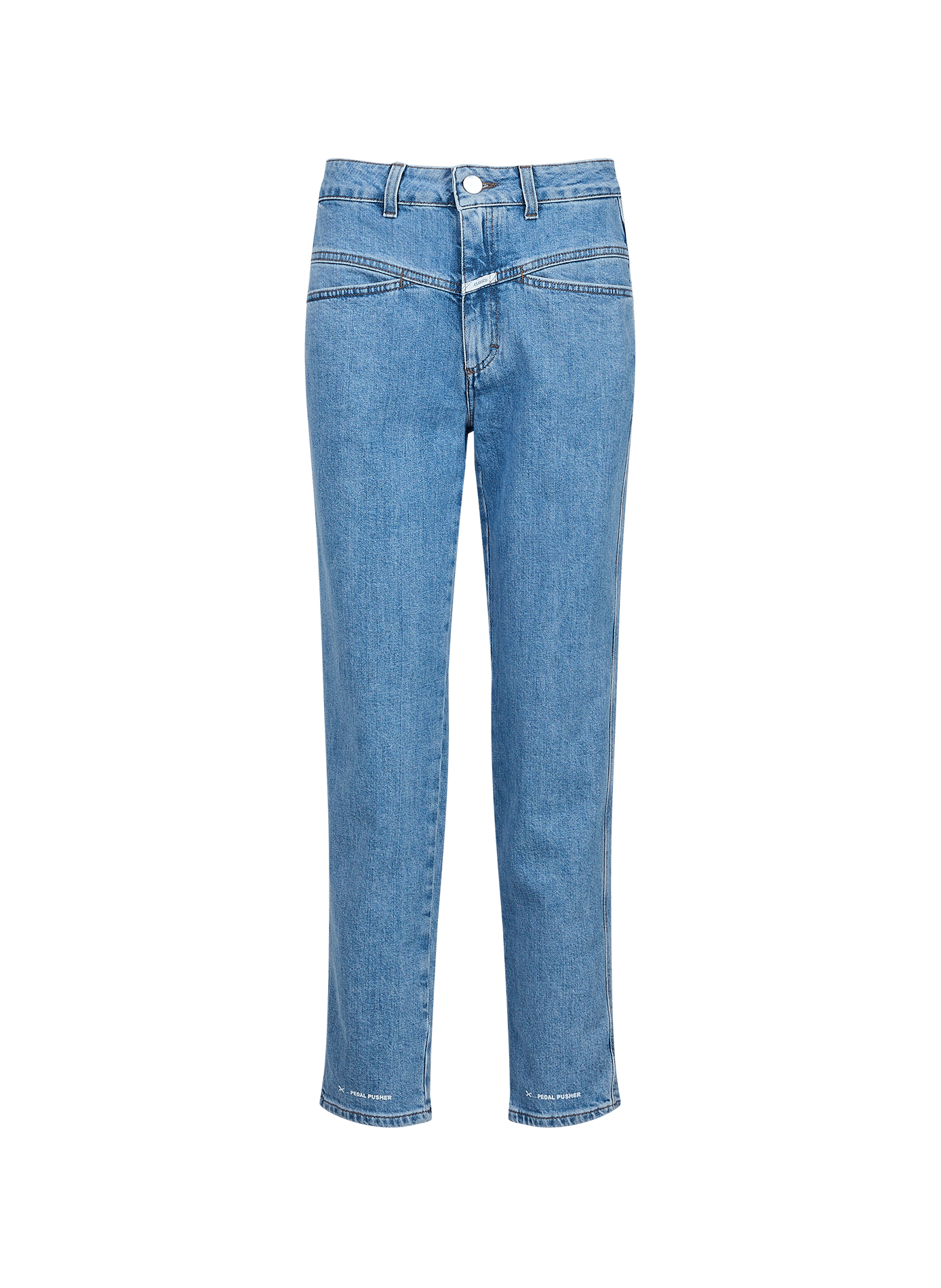 Relaxed cotton blend Pedal Pusher jeans CLOSED Blue