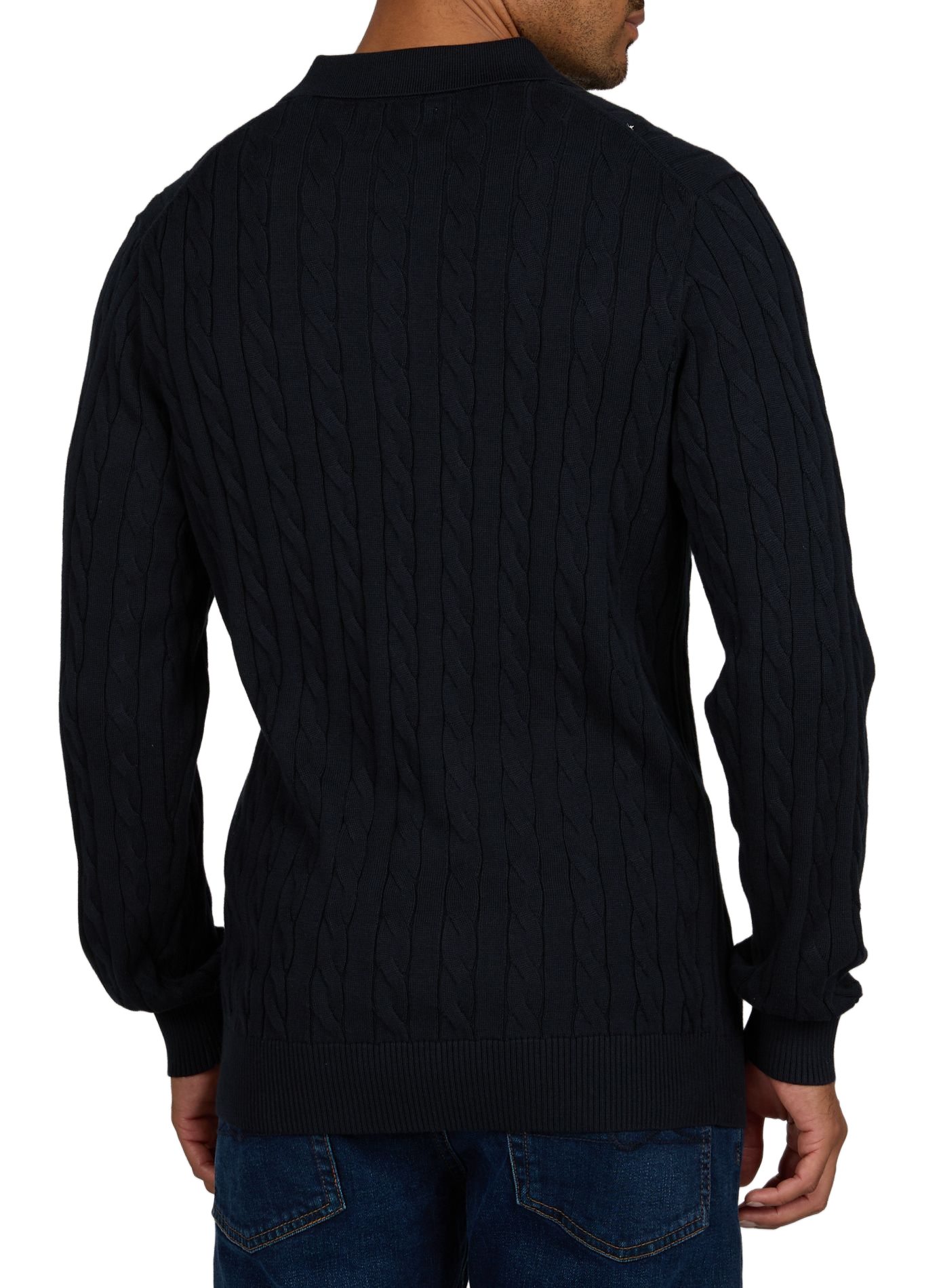 Pull à mailles torsadées en coton GANT Bleu