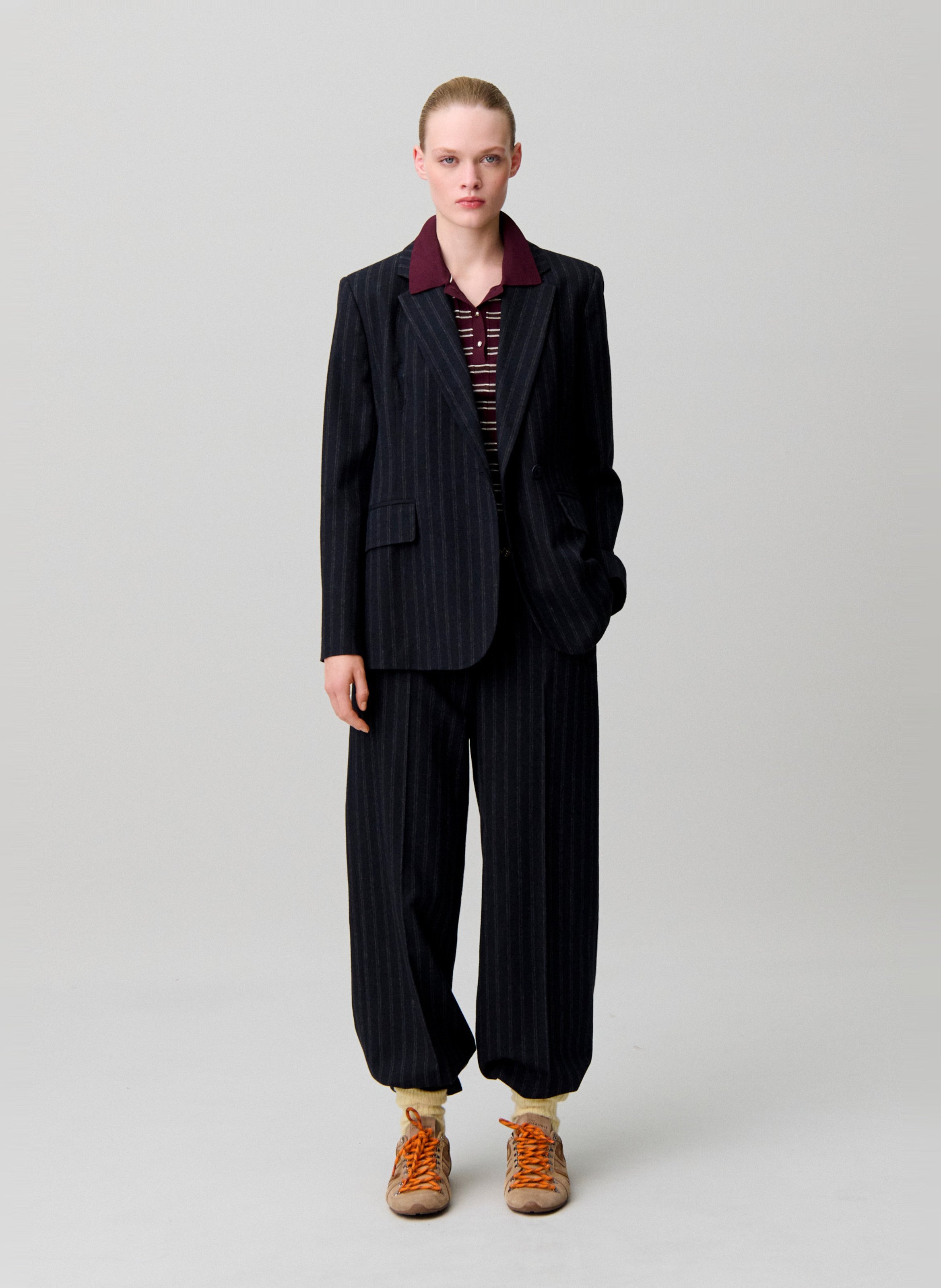 Veste tailleur rayée CLAUDIE PIERLOT Multicolore