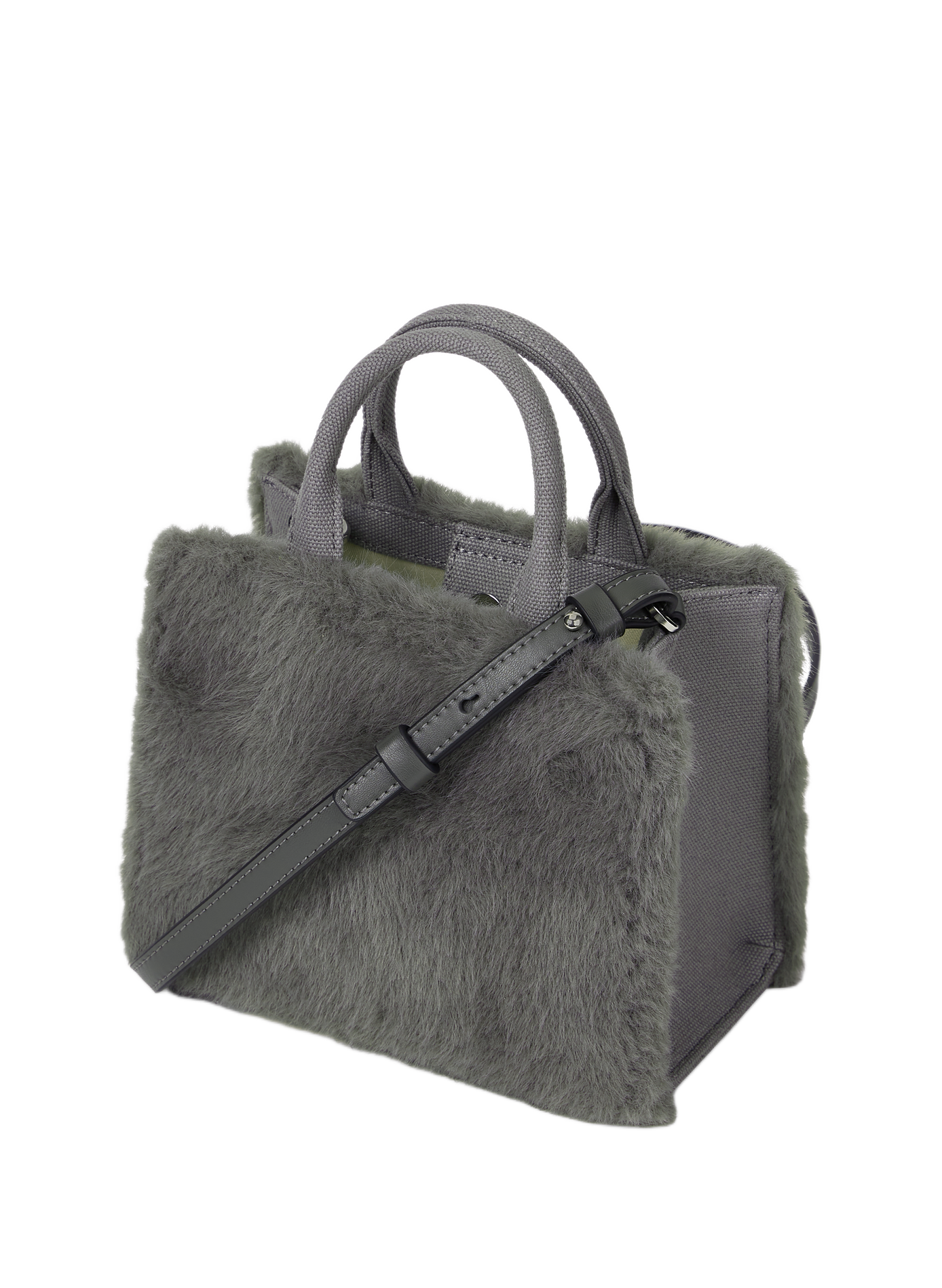 Kunstpelz Handtasche KARL LAGERFELD Grau