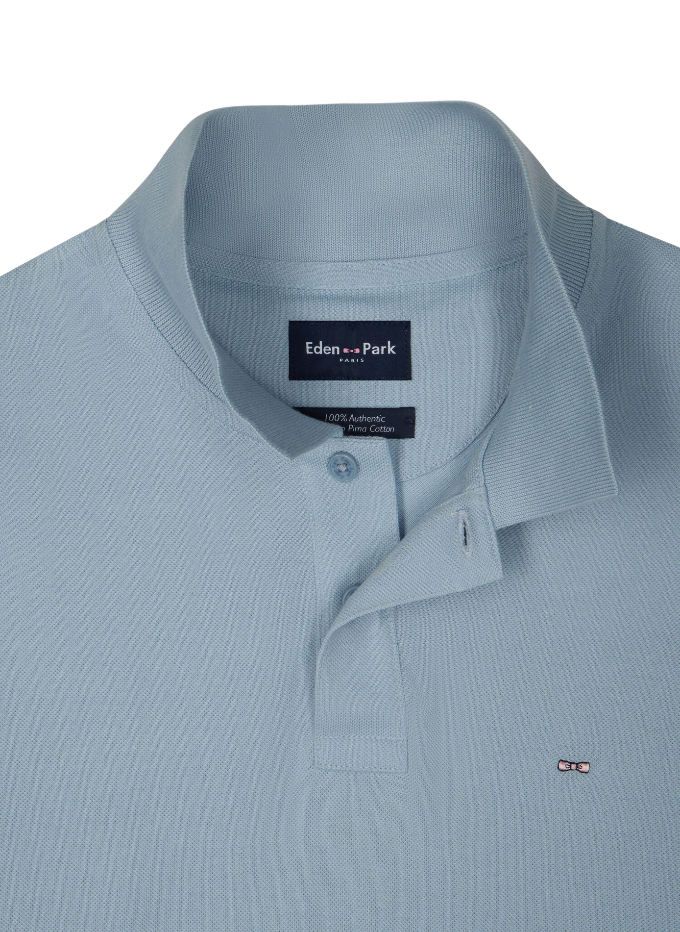 Polo droit à logo brodé en coton EDEN PARK Weiss