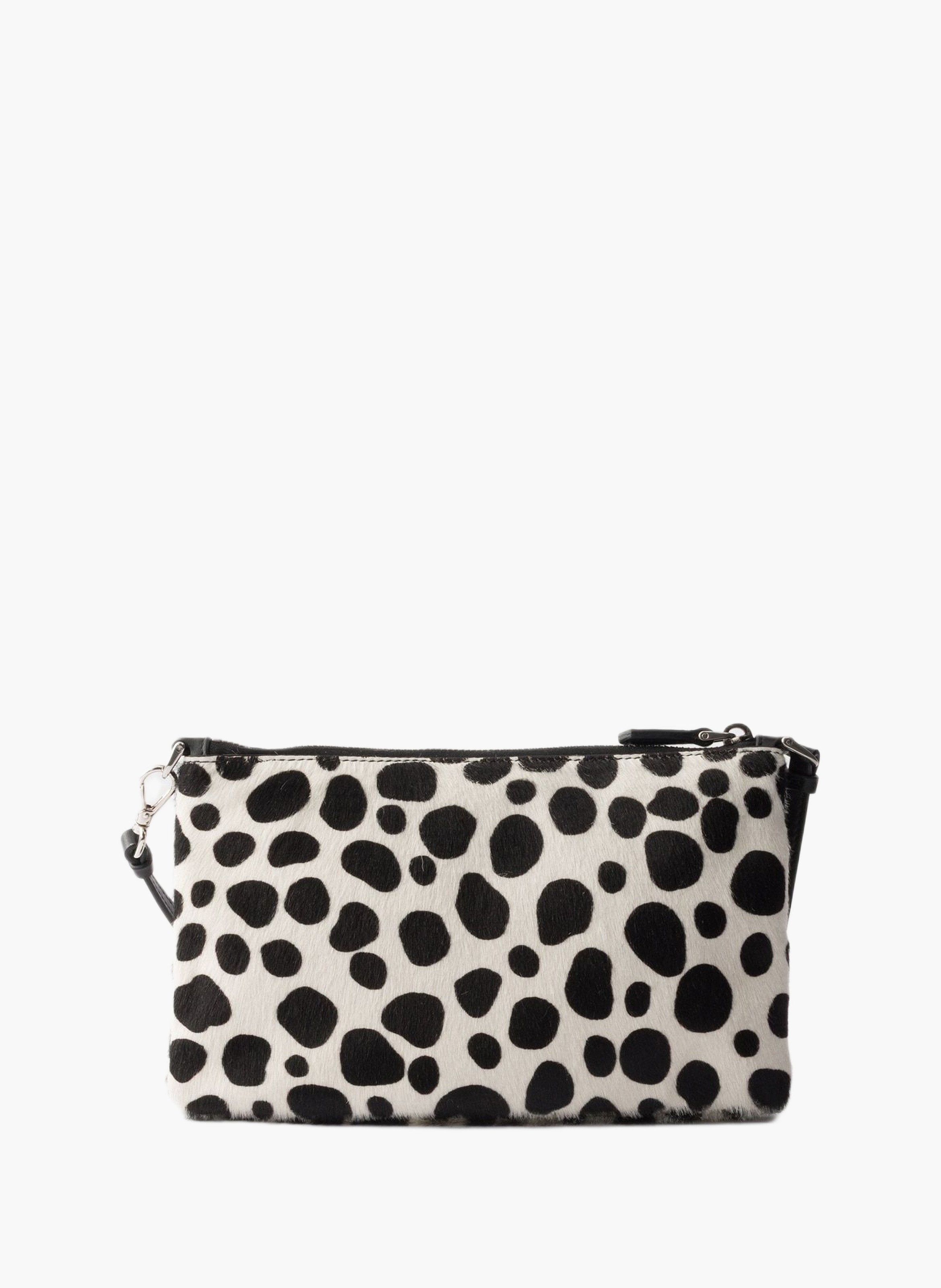 Pochette pour smartphone en cuir de veau imprimé PRADA Blanc