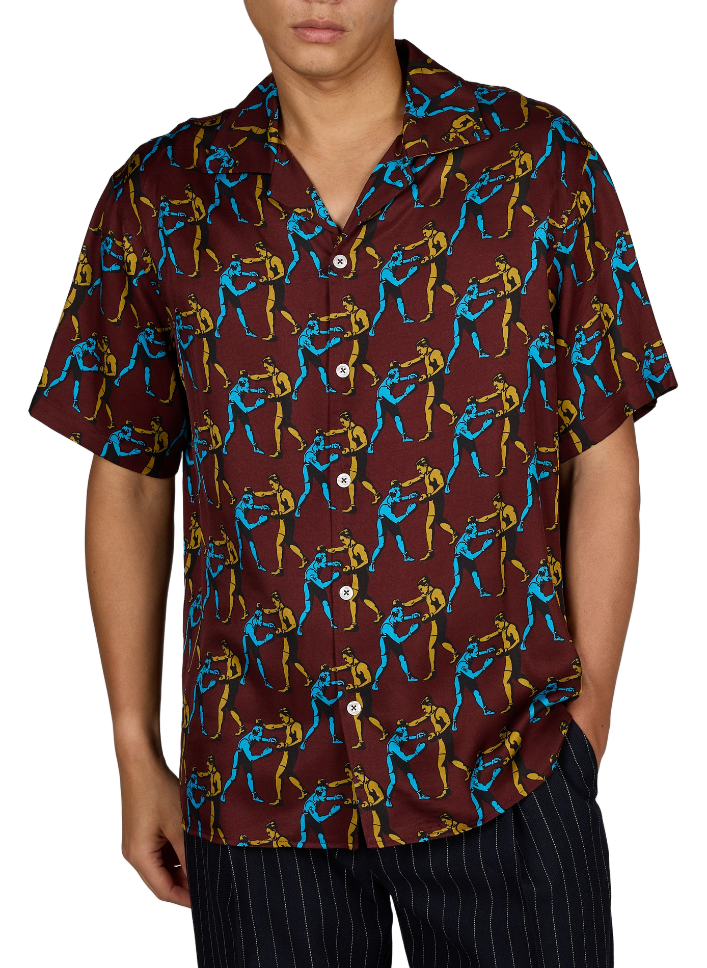 Straight shirt with pattern DROLE DE MONSIEUR Red