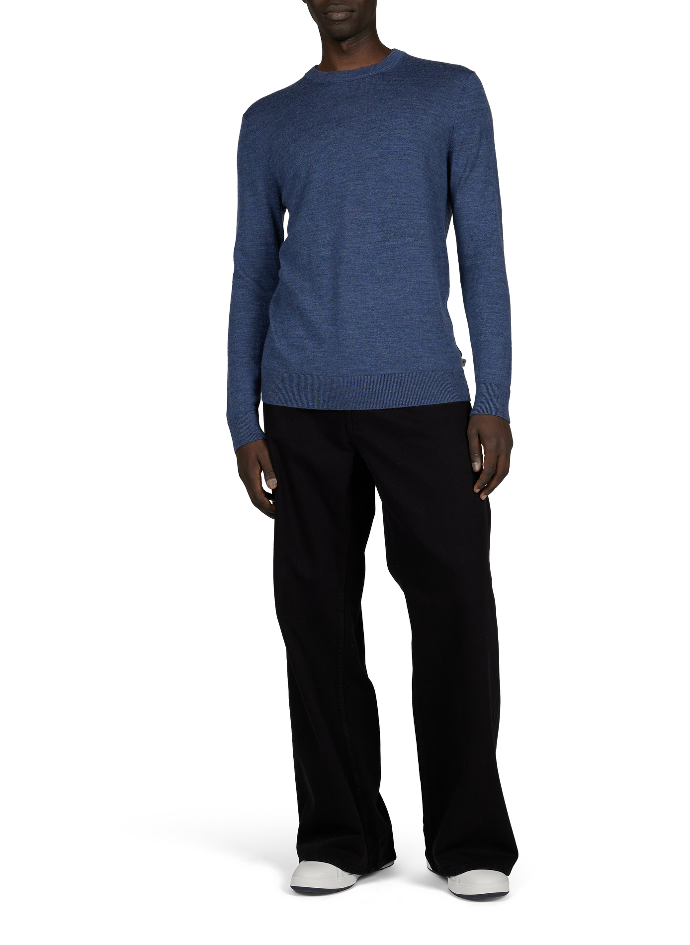 Pull droit en laine KNOWLEDGE COTTON Bleu