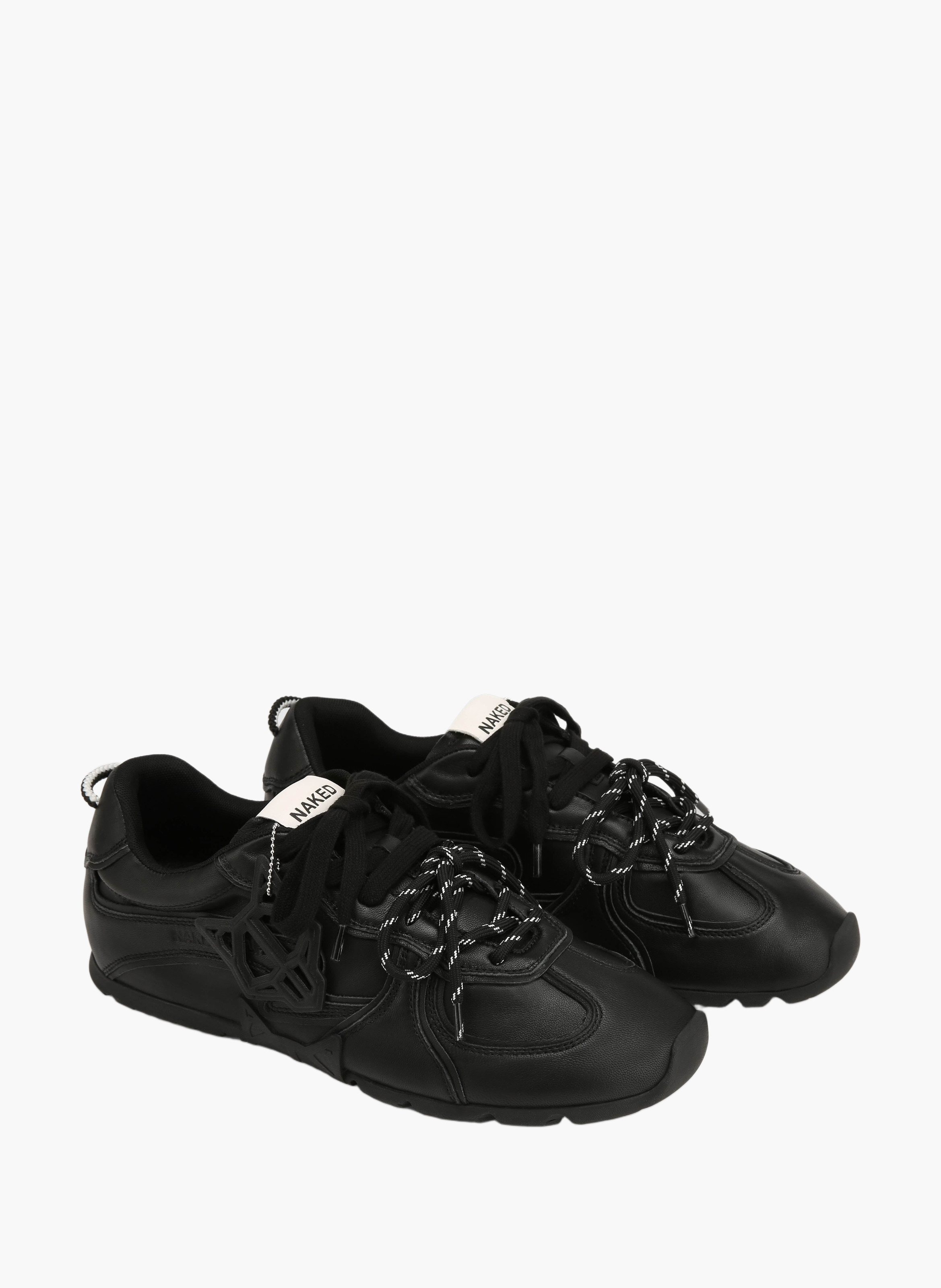 Baskets ace en cuir NAKED WOLFE Noir