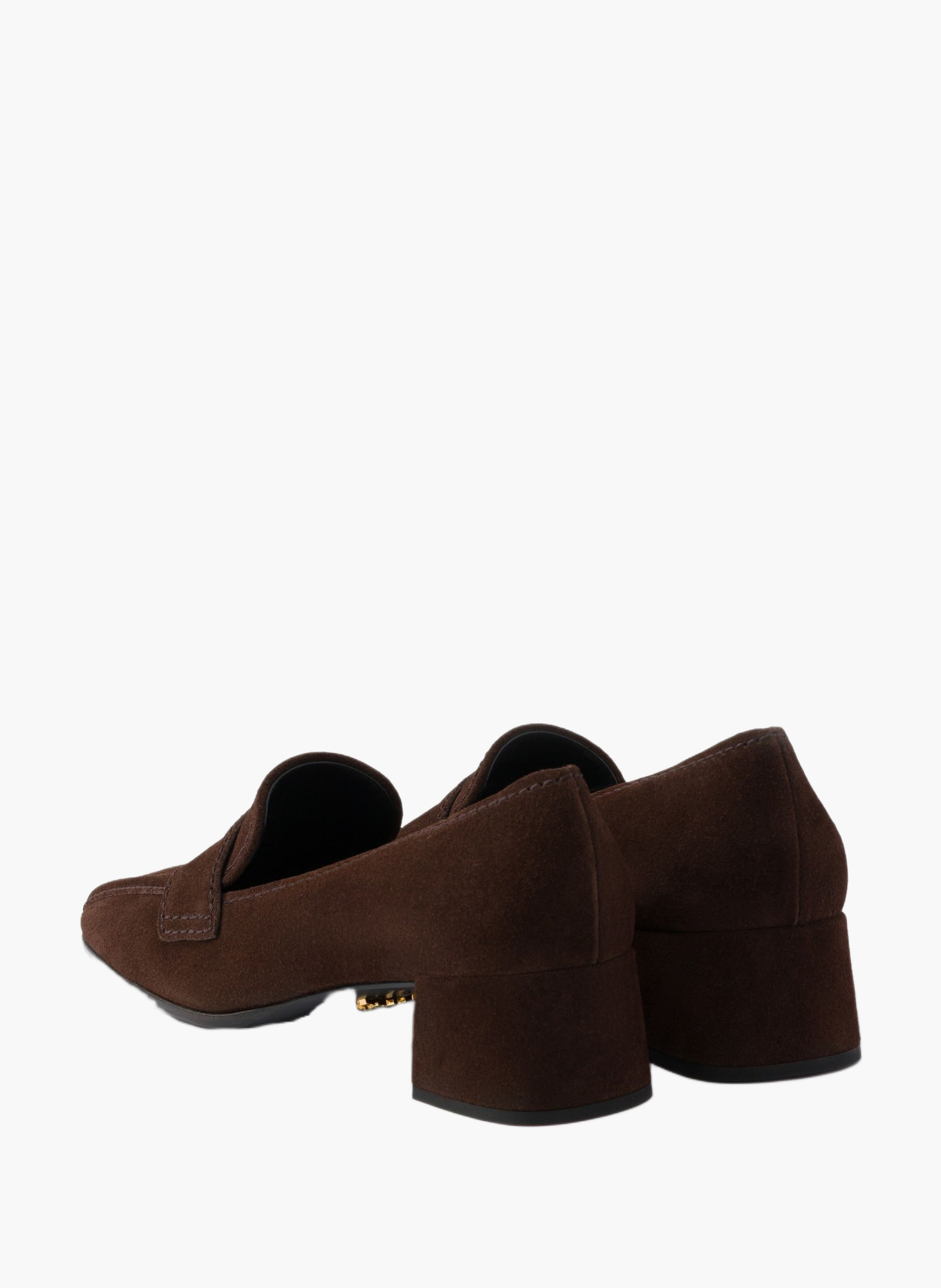 Mocassins en veau velours PRADA Marron
