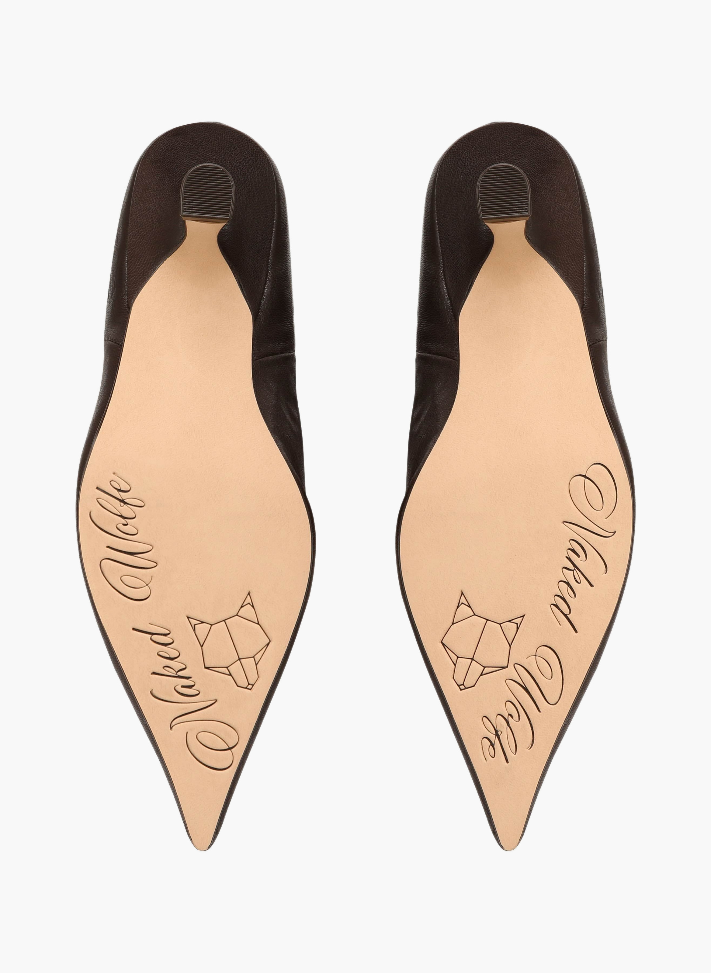 Bottines hadley en cuir NAKED WOLFE Marron